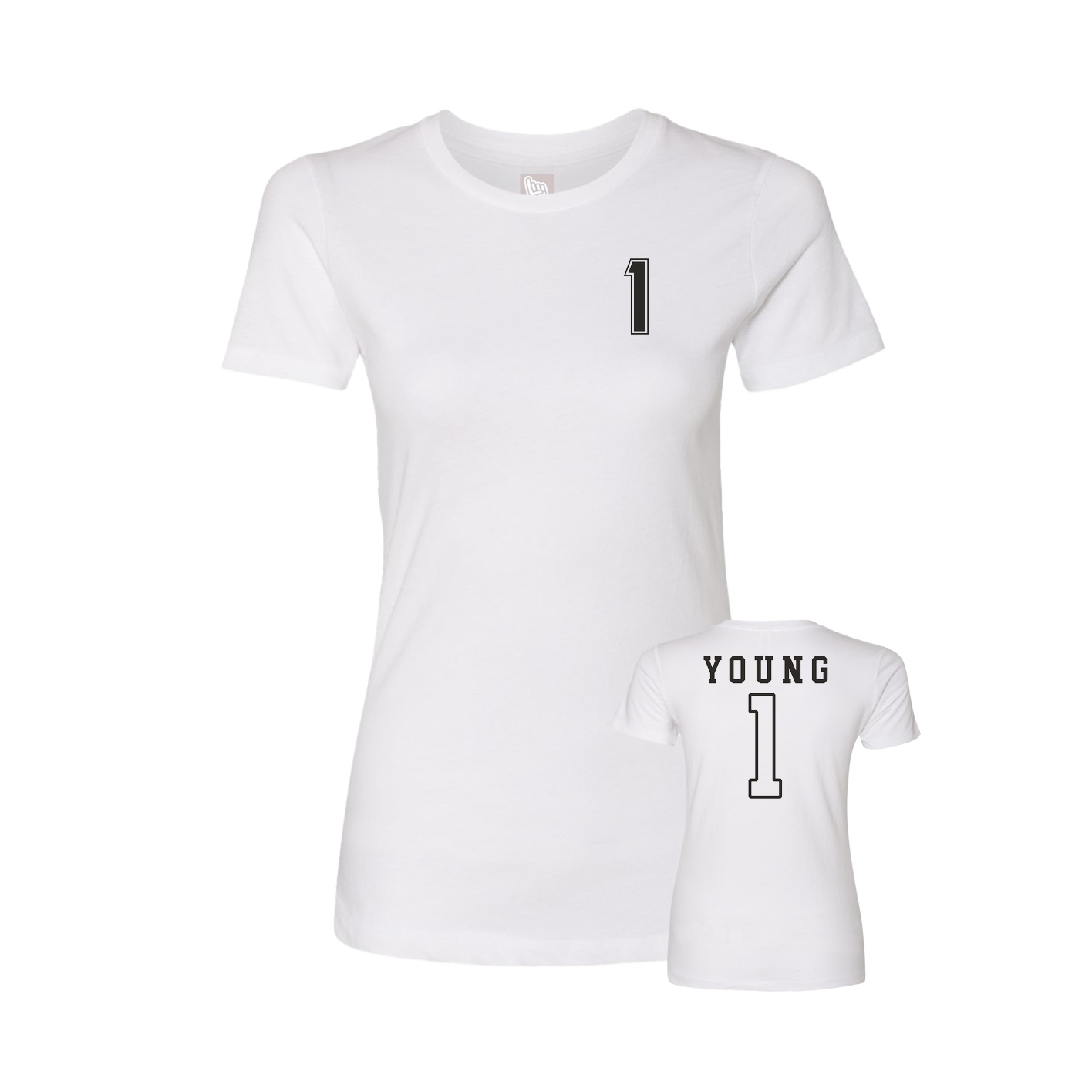 Womens Tee — Chest Back in White