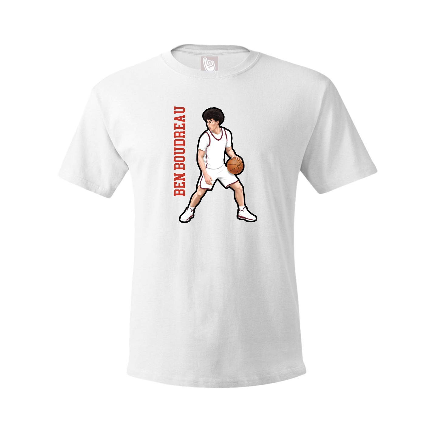 Tee — Name Vertical in White