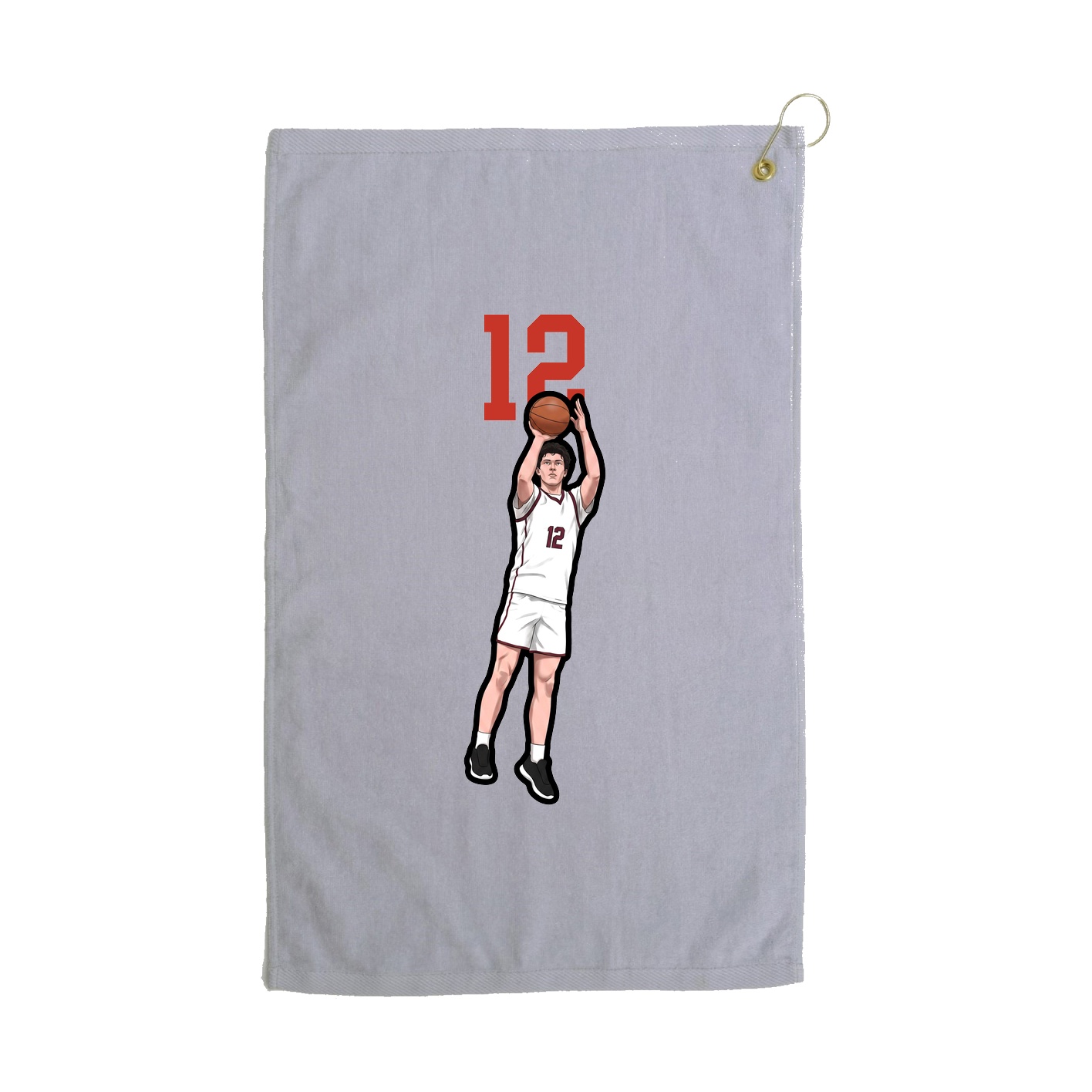 Golf Towel — Number Top in Grey