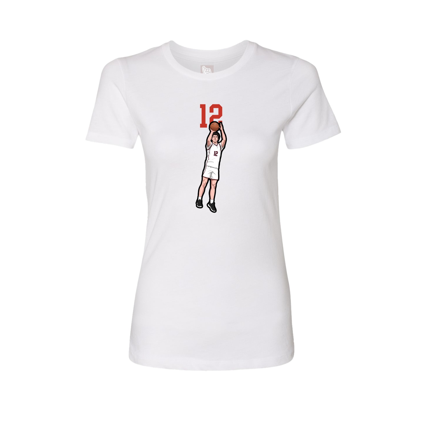 Womens Tee — Number Top in White