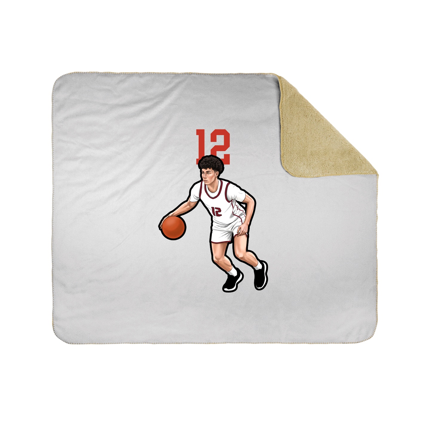 Throw Blanket — Number Top in White