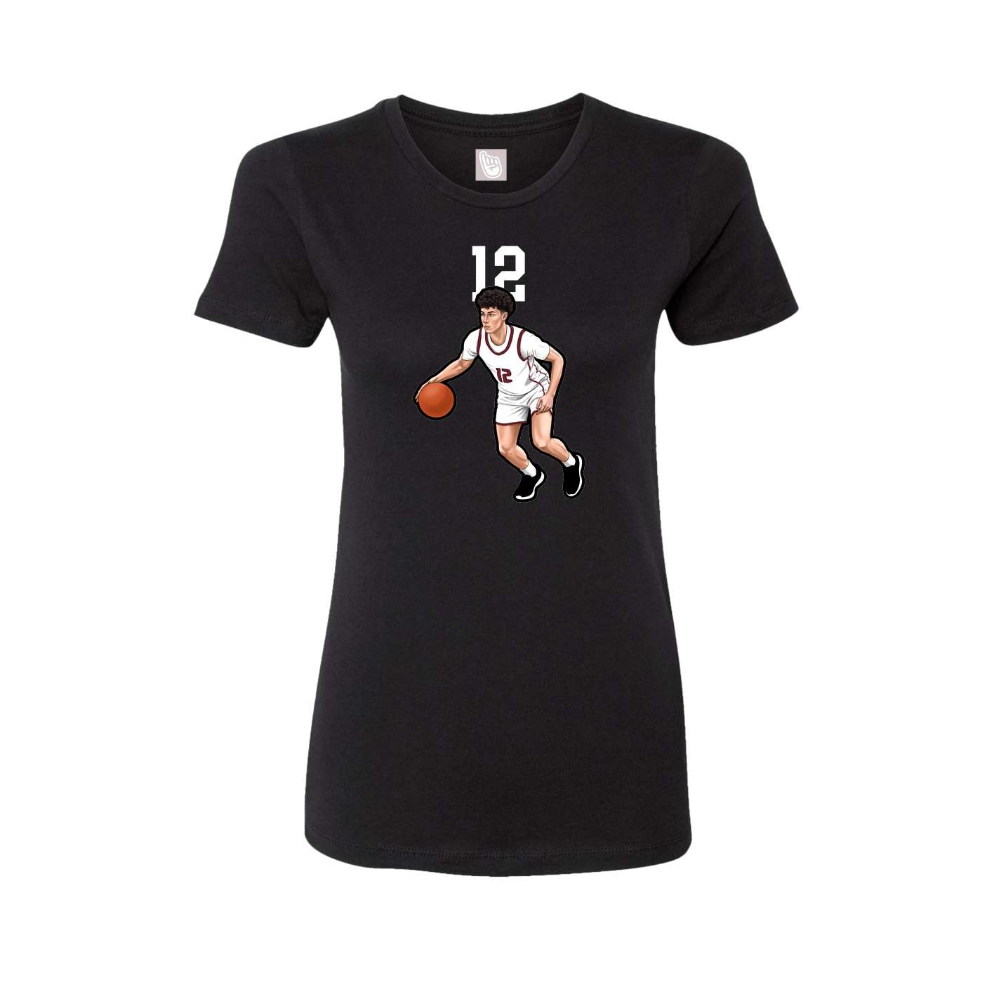 Womens Tee — Number Top in Black