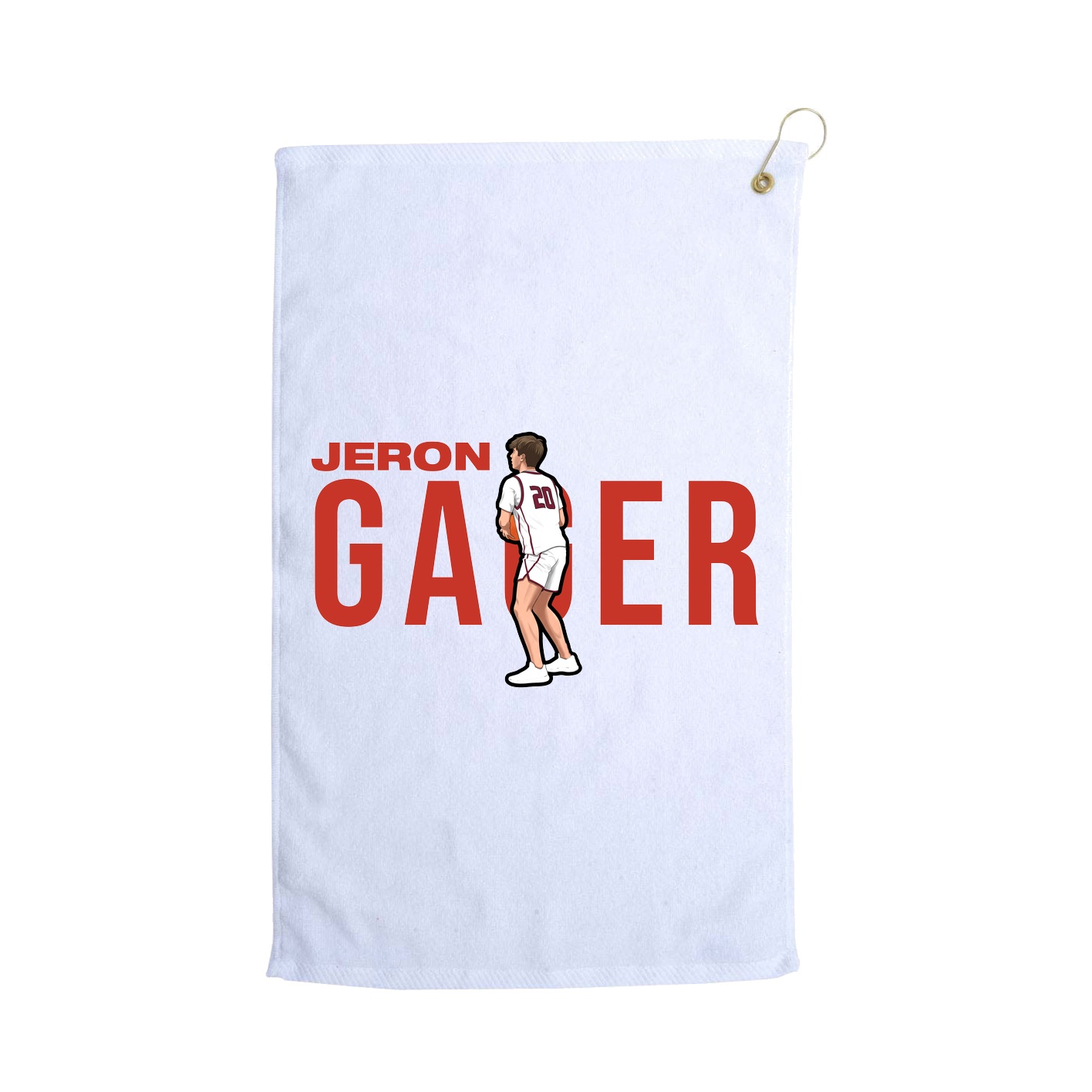 Golf Towel — Player Name in White