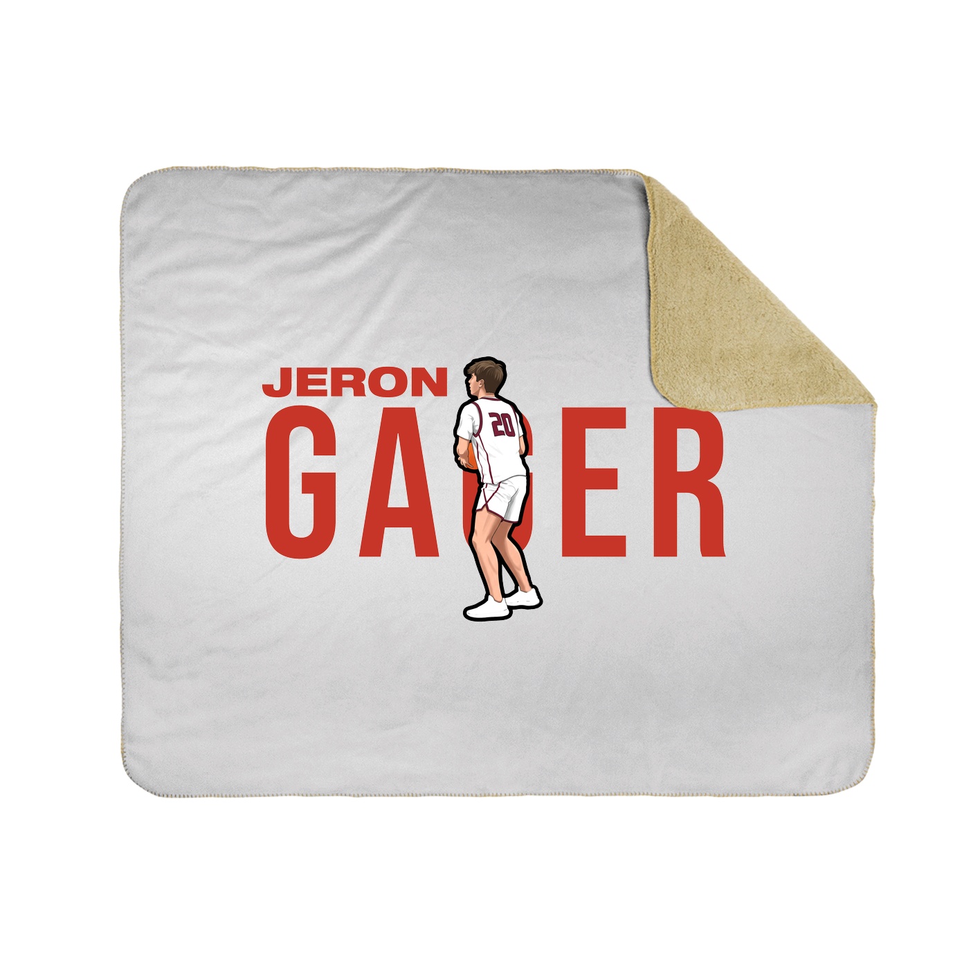 Throw Blanket — Player Name in White