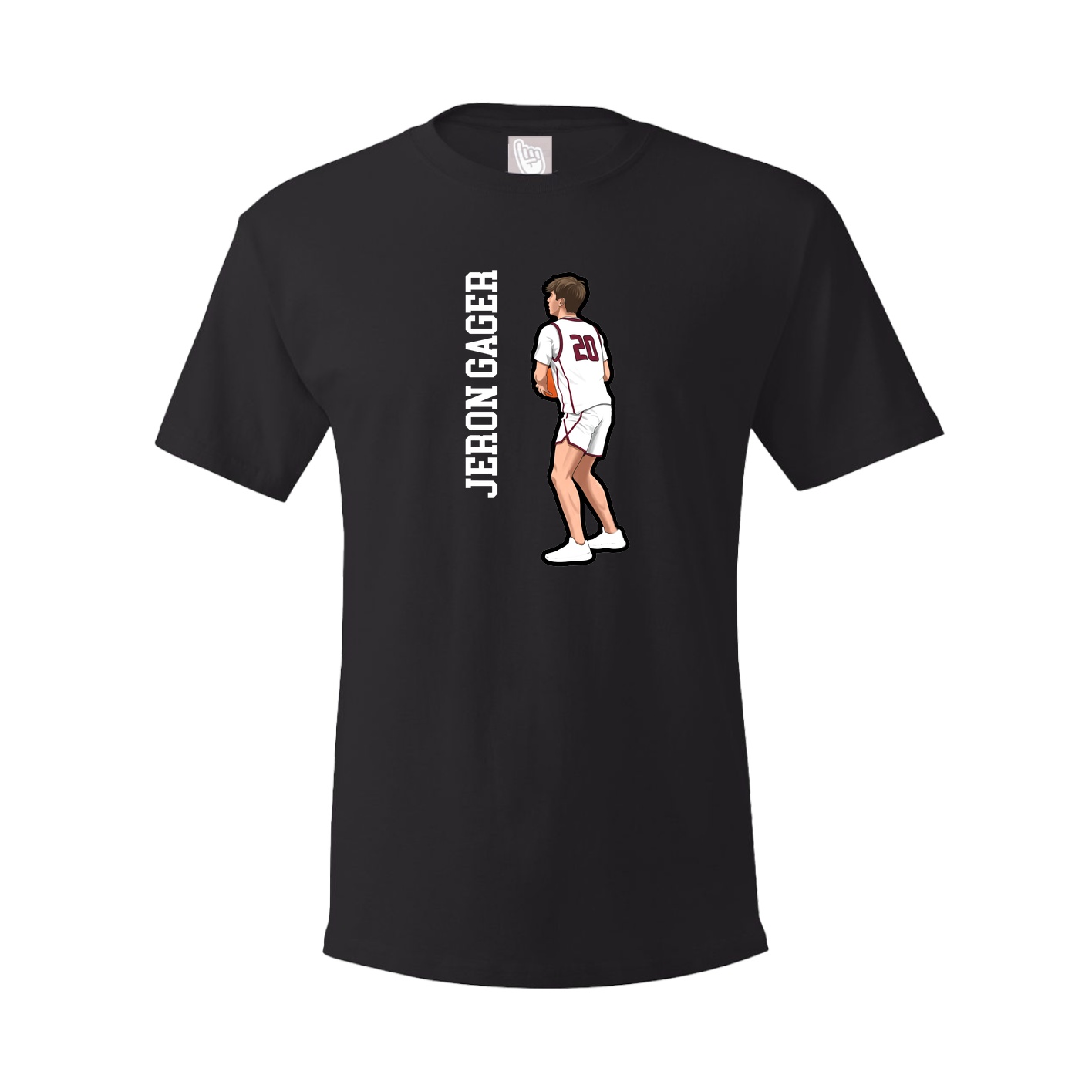 Youth Tee — Name Vertical in Black