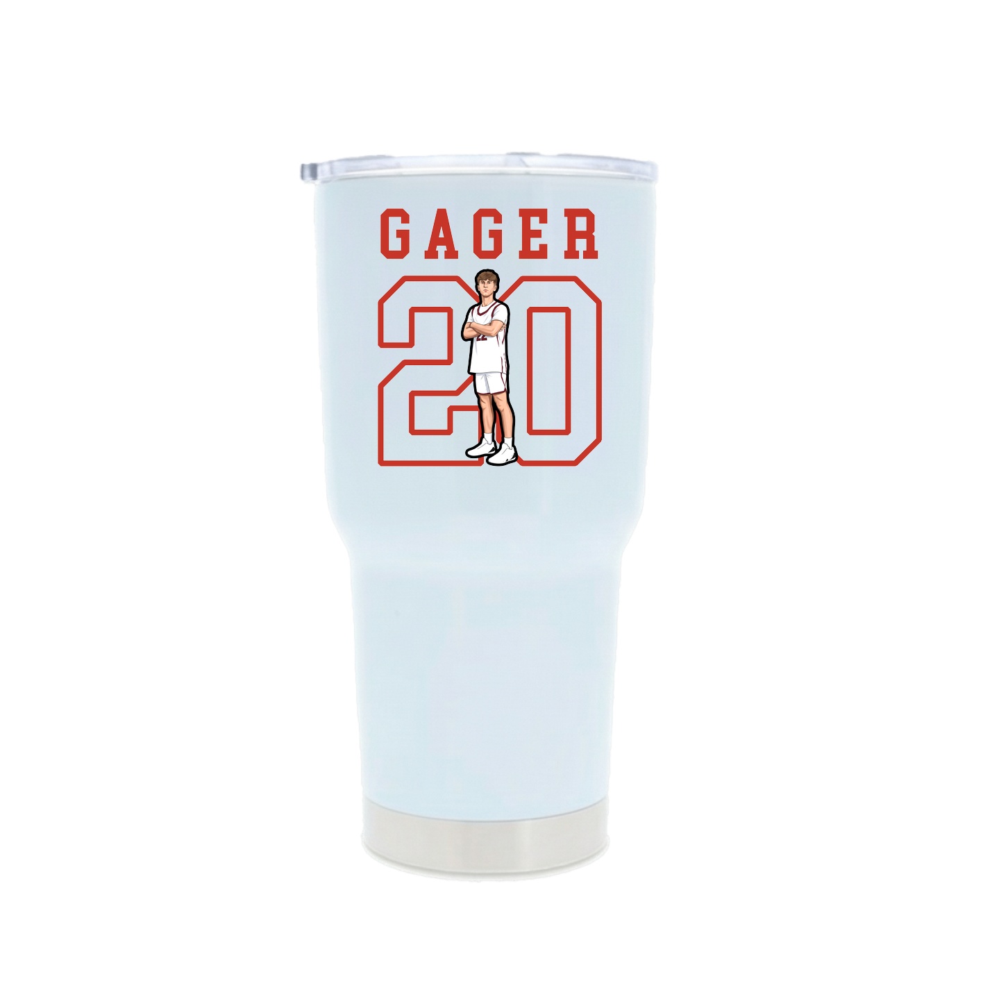 30oz Stainless Steel Tumbler — Shirsey in White