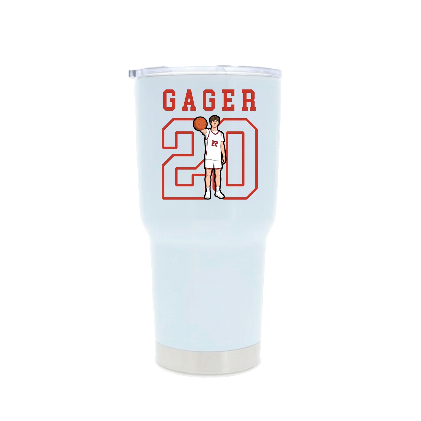 30oz Stainless Steel Tumbler — Shirsey in White
