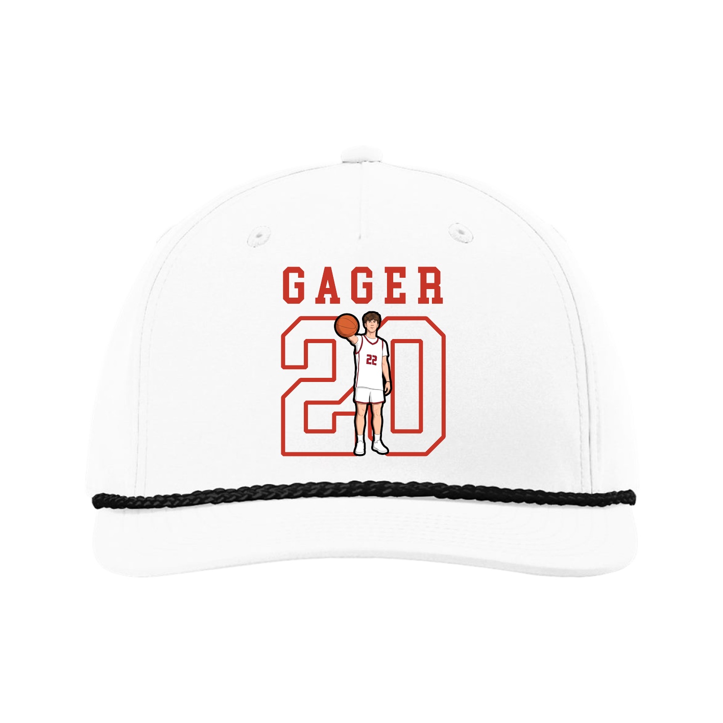 Five-Panel Classic Rope Cap — Shirsey in White