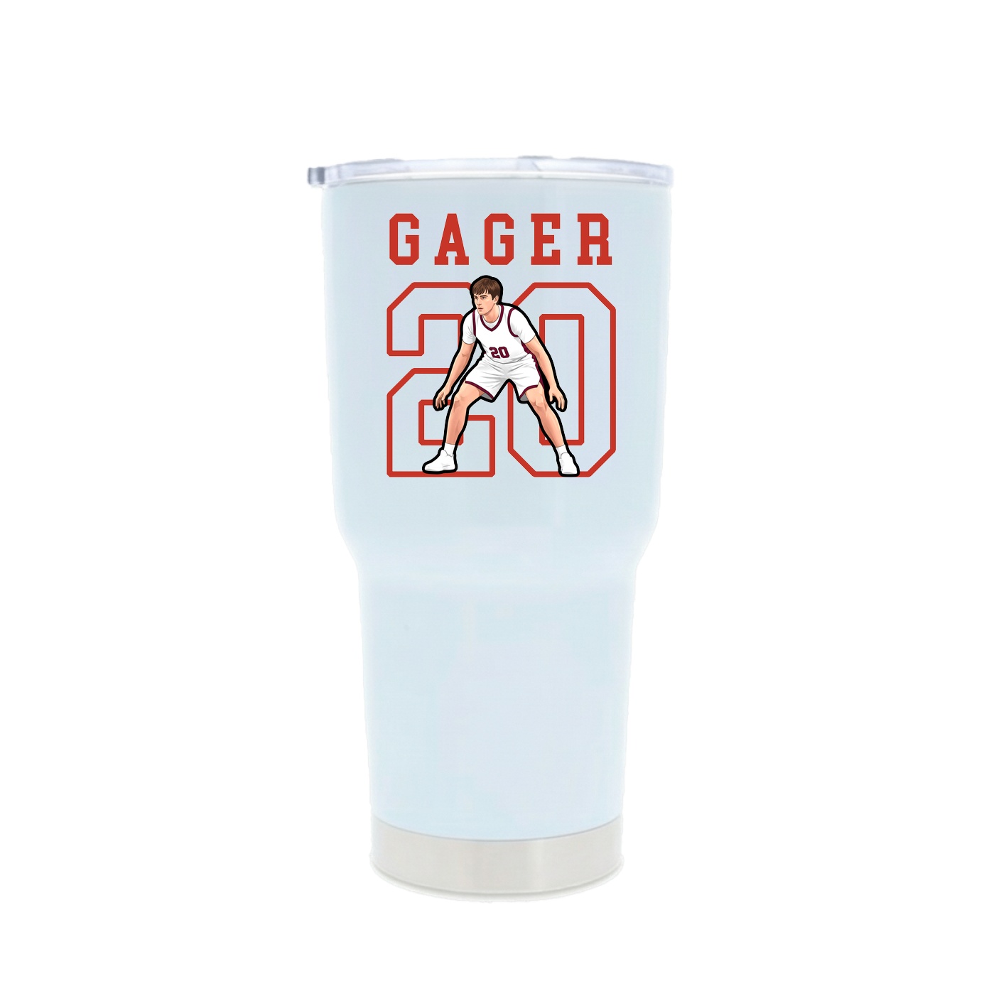 30oz Stainless Steel Tumbler — Shirsey in White