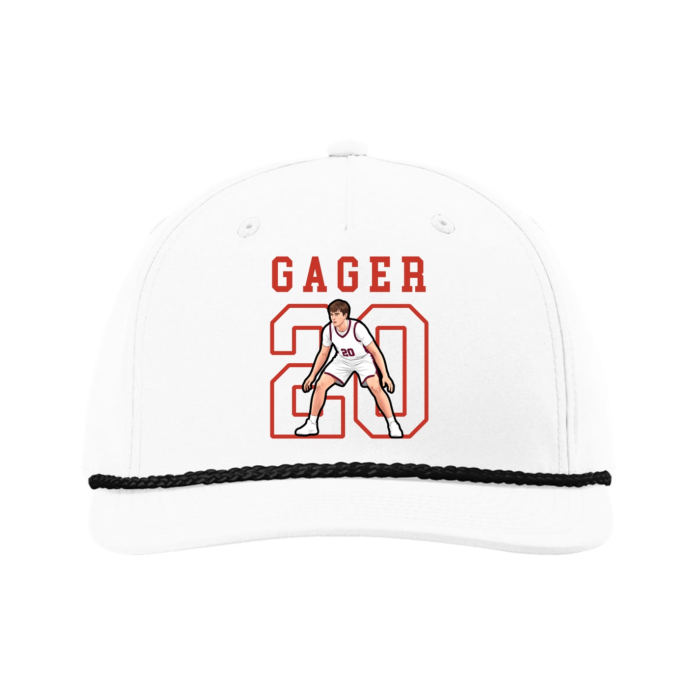 Five-Panel Classic Rope Cap — Shirsey in White