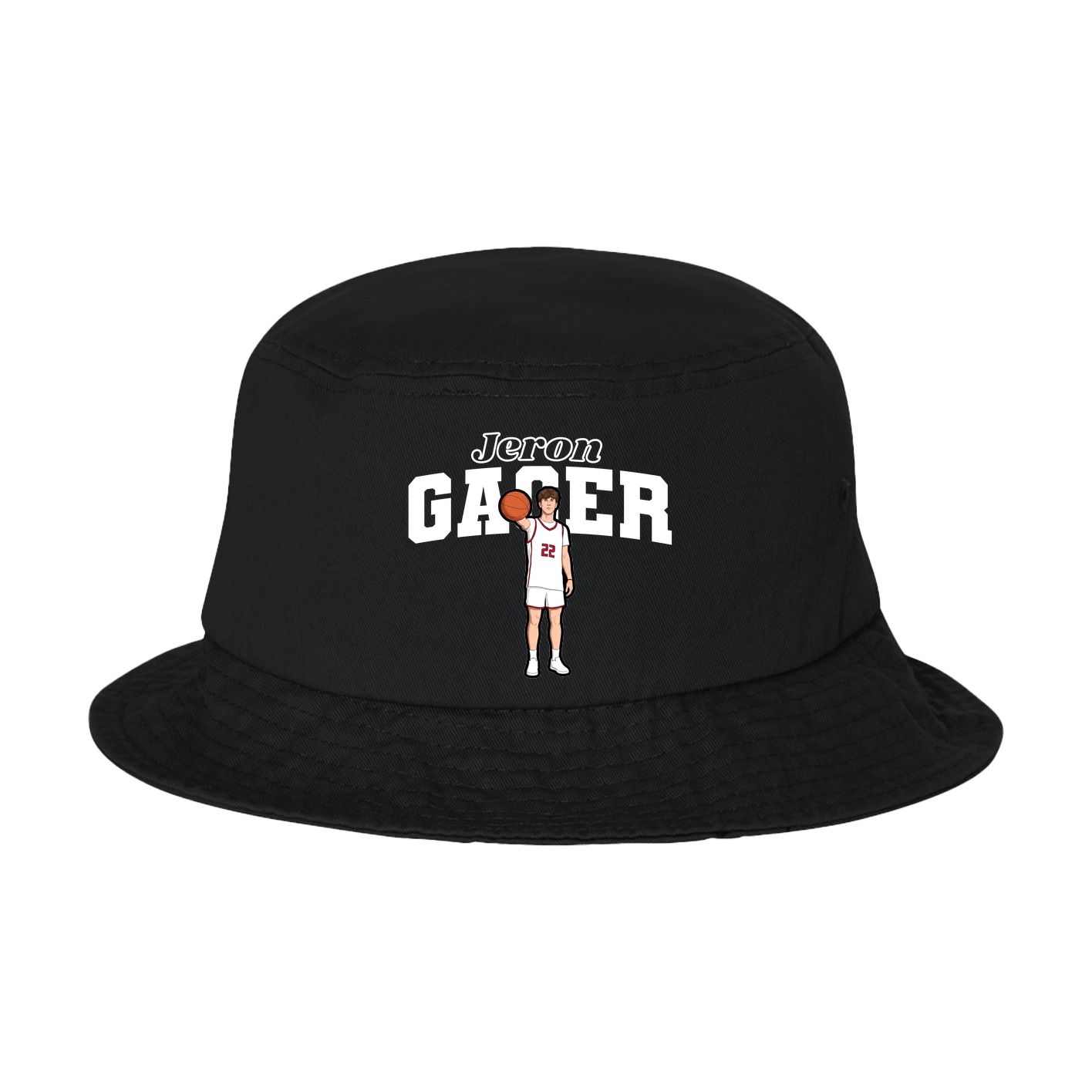 Bucket Cap — Name Arch in Black