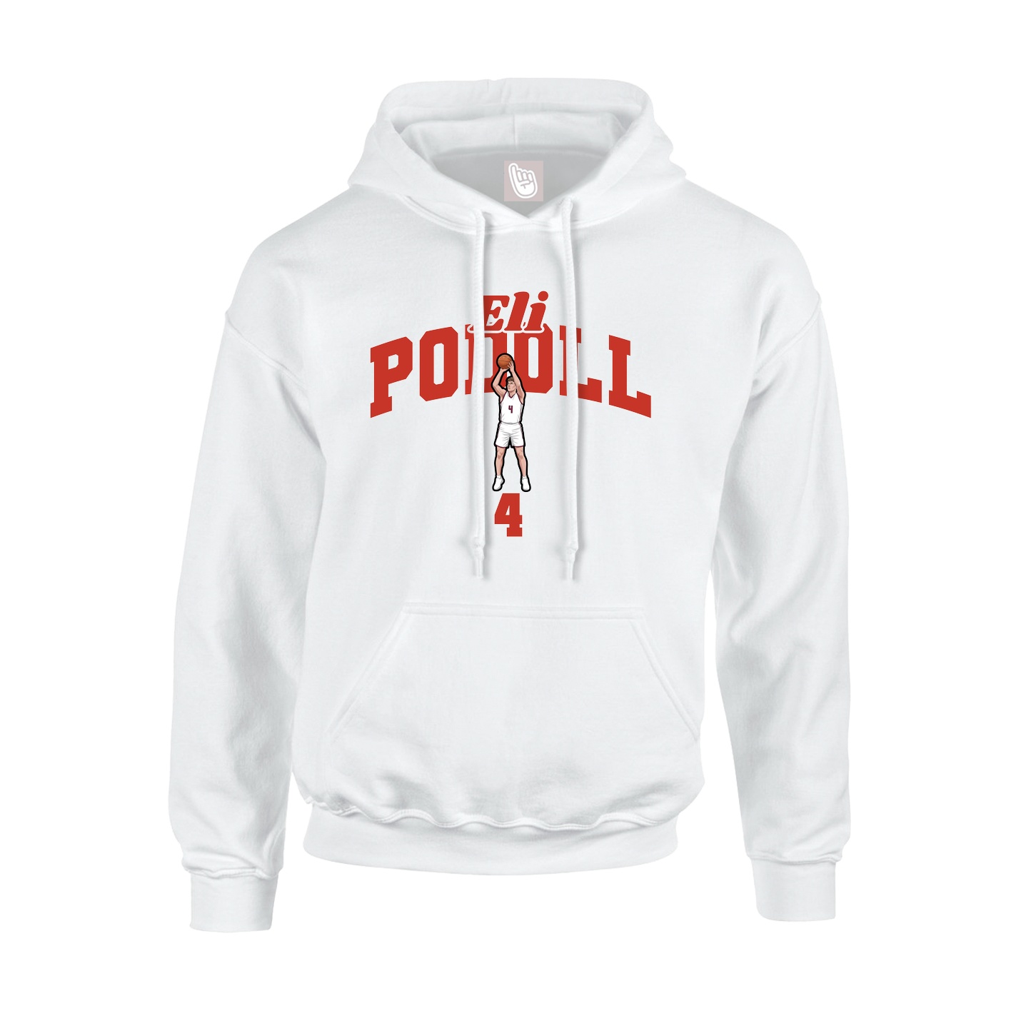 Youth Hoodie — Signature Arch in White