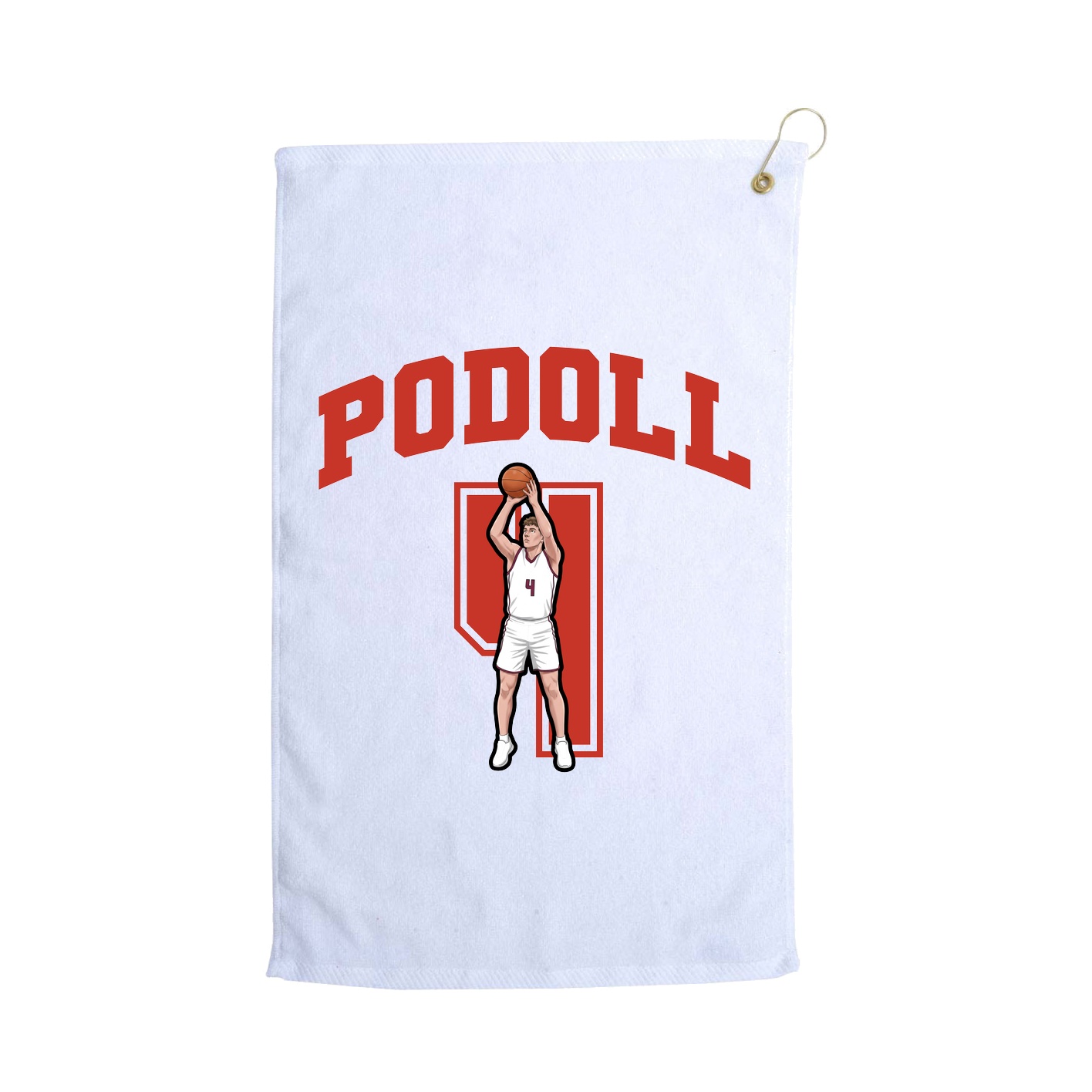 Golf Towel — Number in White