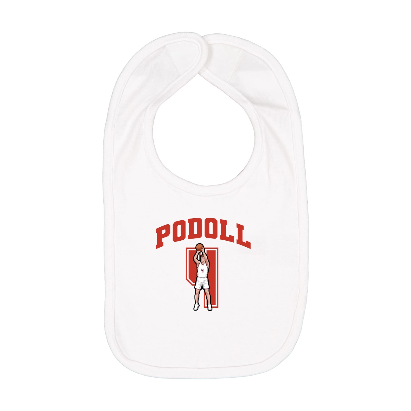 Infant Bib — Number in White