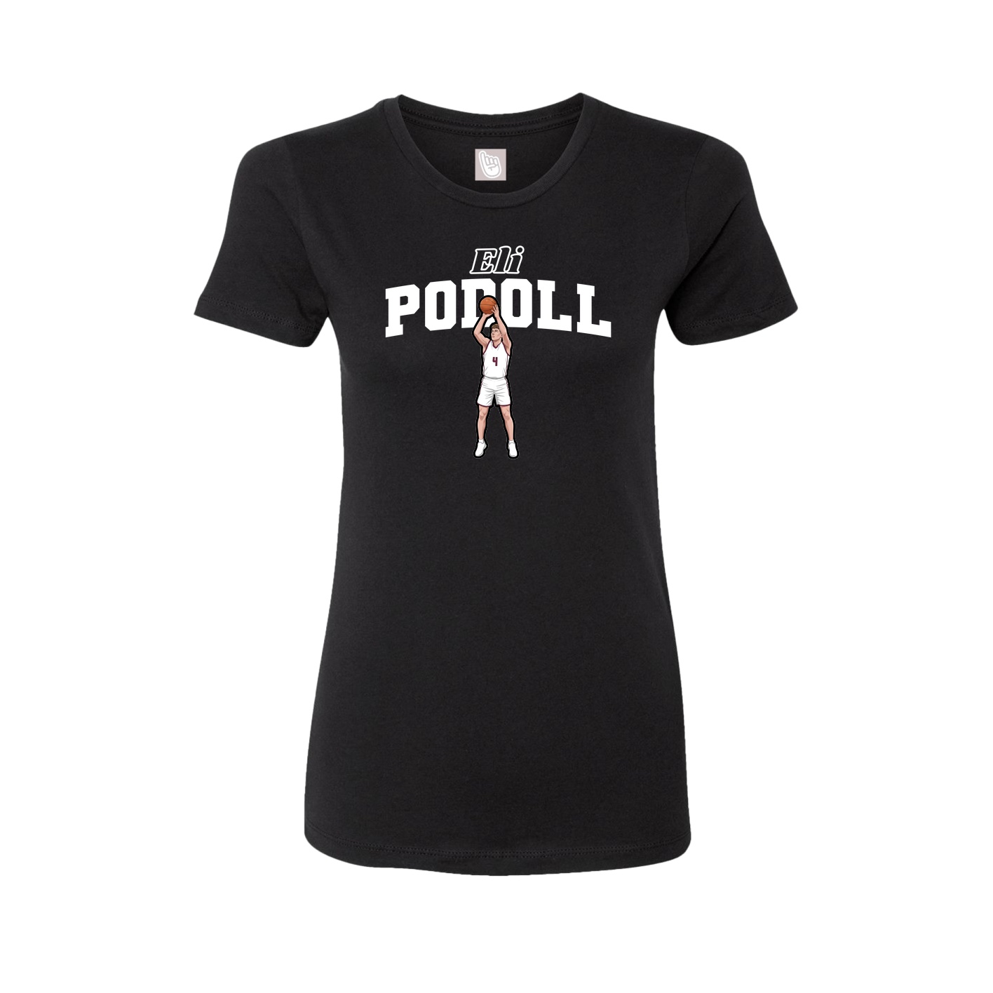 Fitted Women's Tee — Name Arch in Black