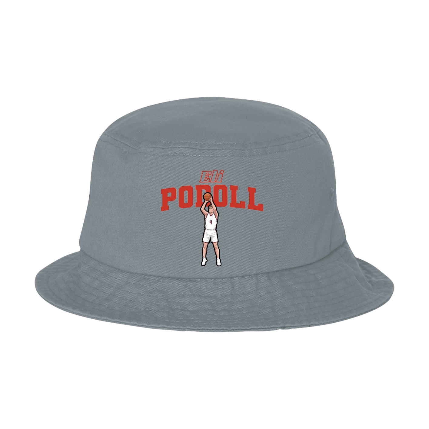 Bucket Cap — Name Arch in Grey