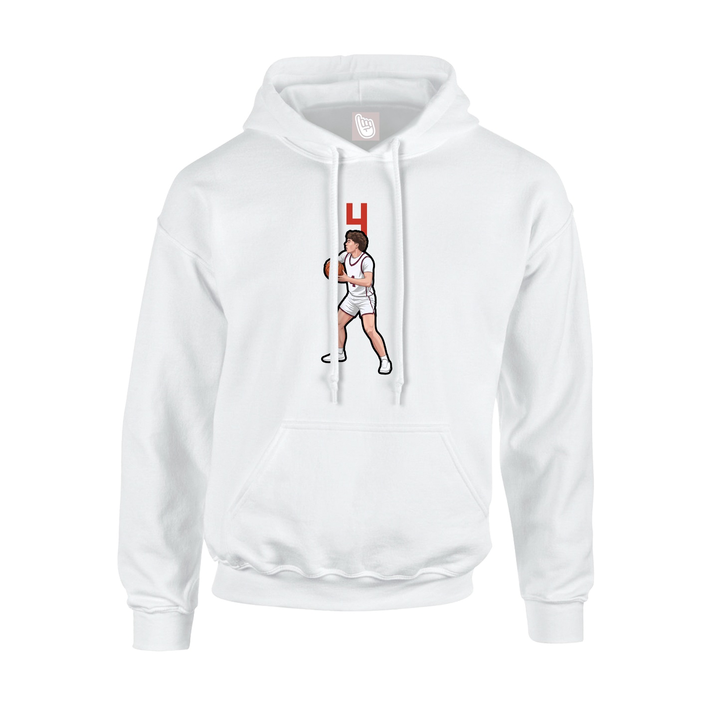 Hoodie — Number Top in White