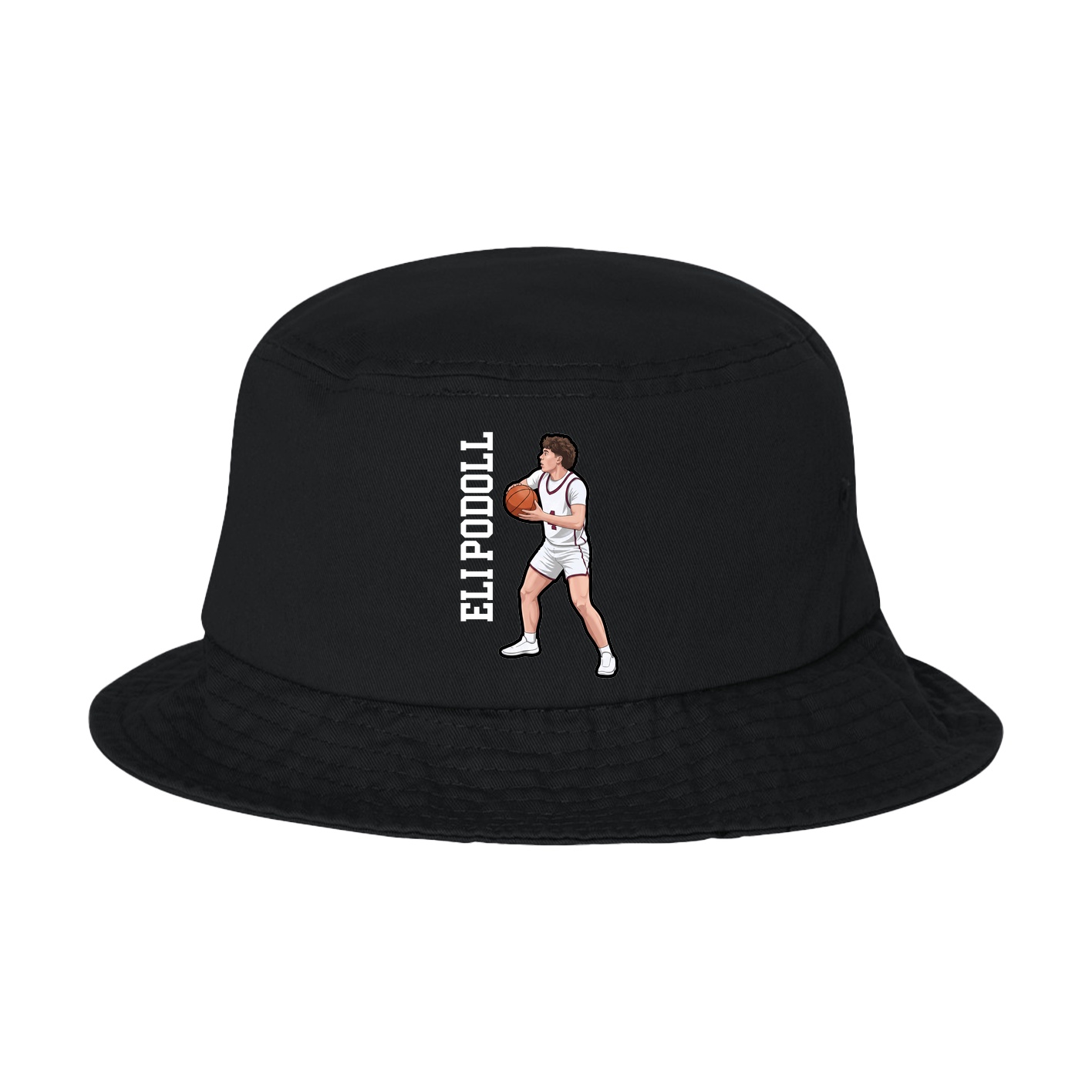 Bucket Cap — Name Vertical in Black