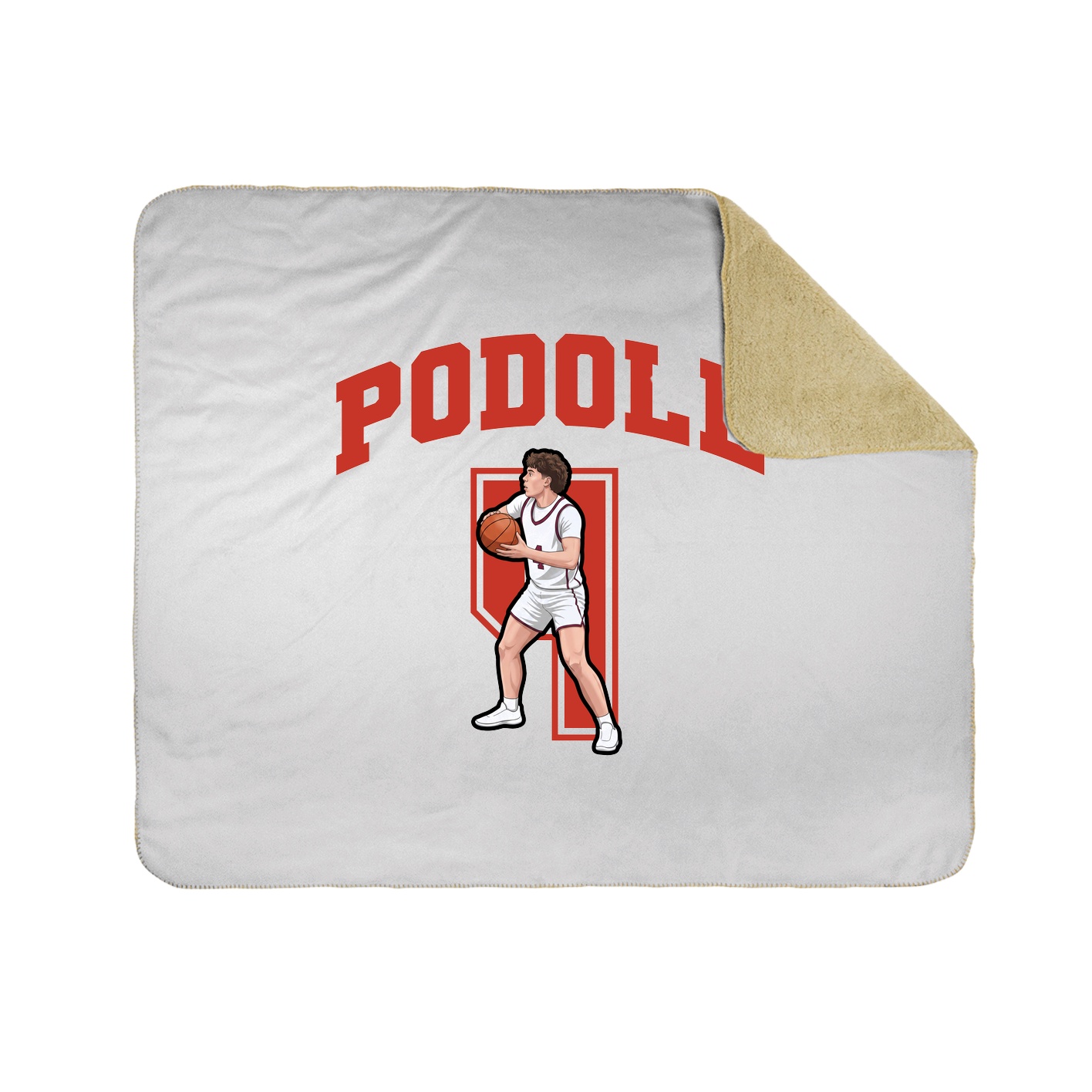 Throw Blanket — Number in White