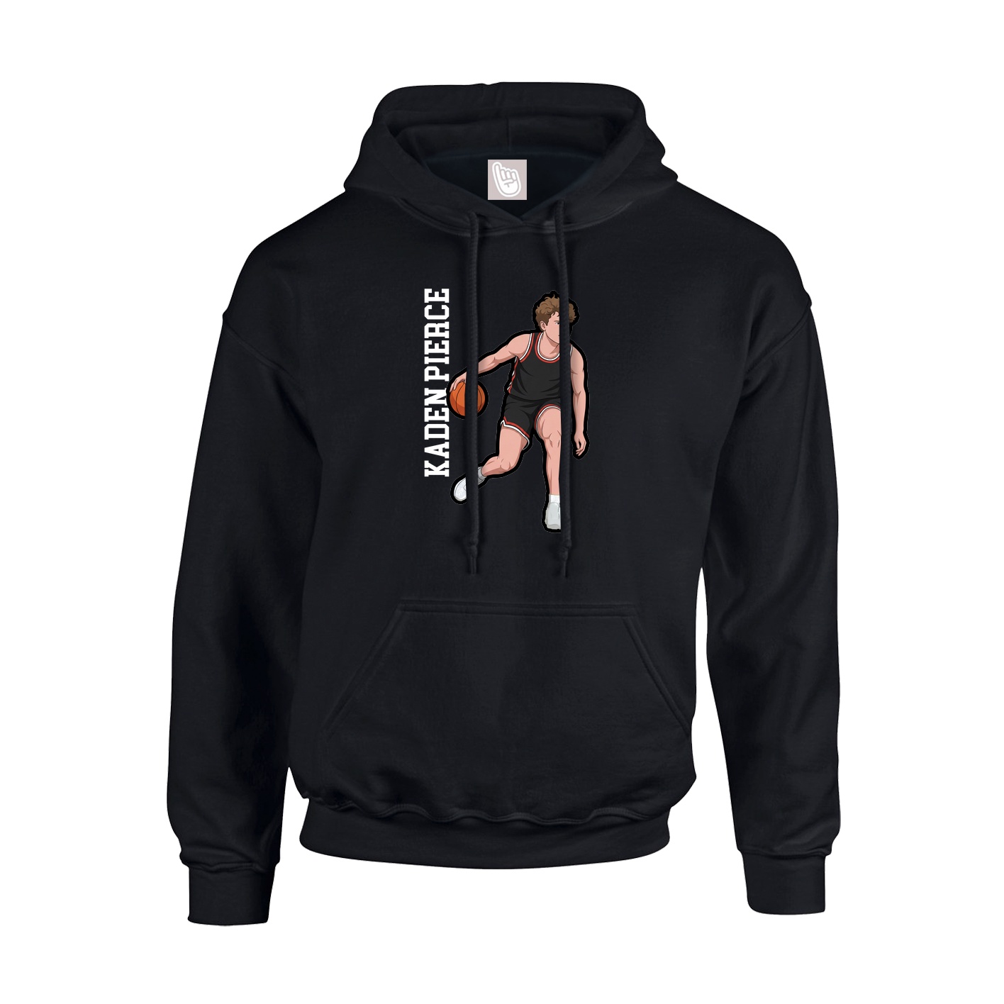 Hoodie — Name Vertical in Black