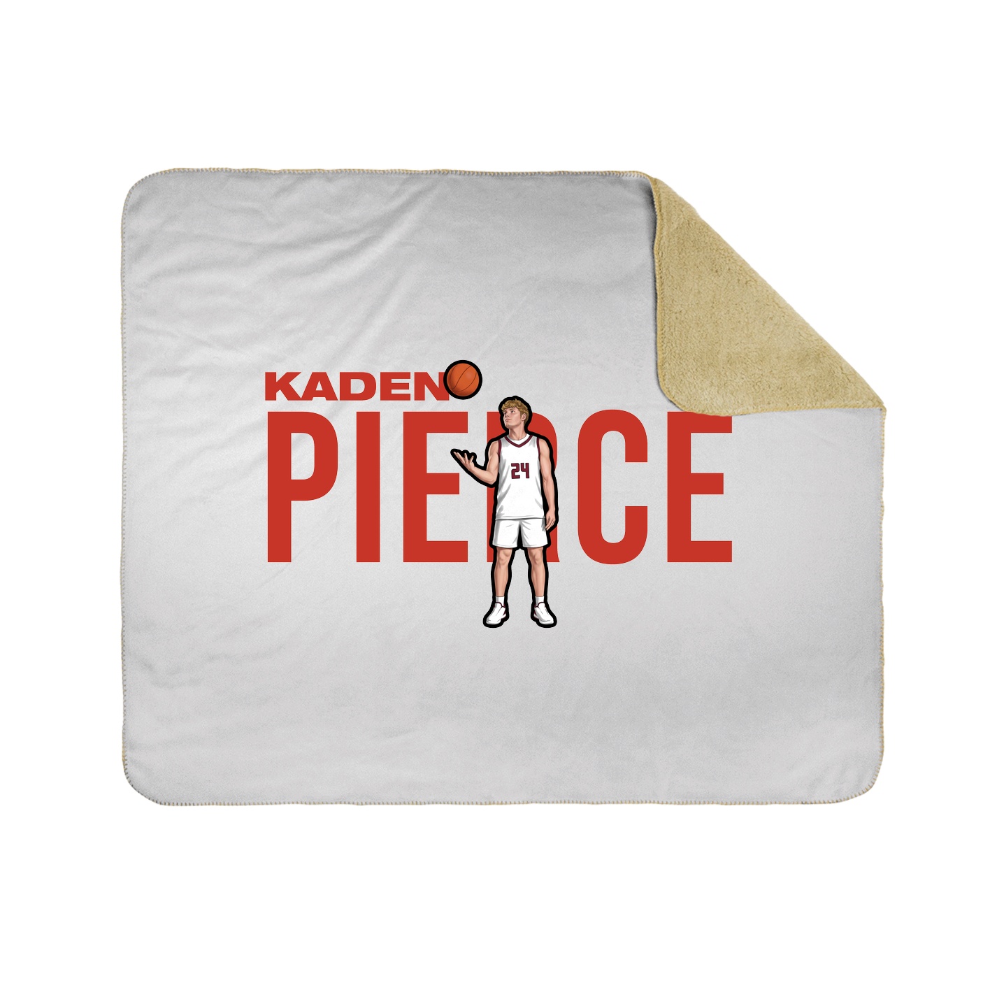 Throw Blanket — Player Name in White