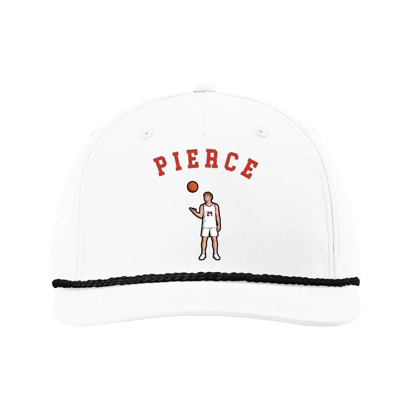 Five-Panel Classic Rope Cap — Shirsey Arch in White