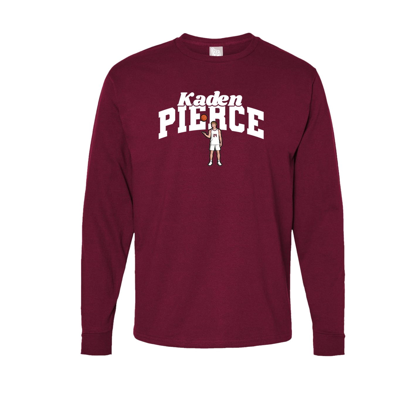 Long Sleeve Tee — Signature Arch in Cardinal