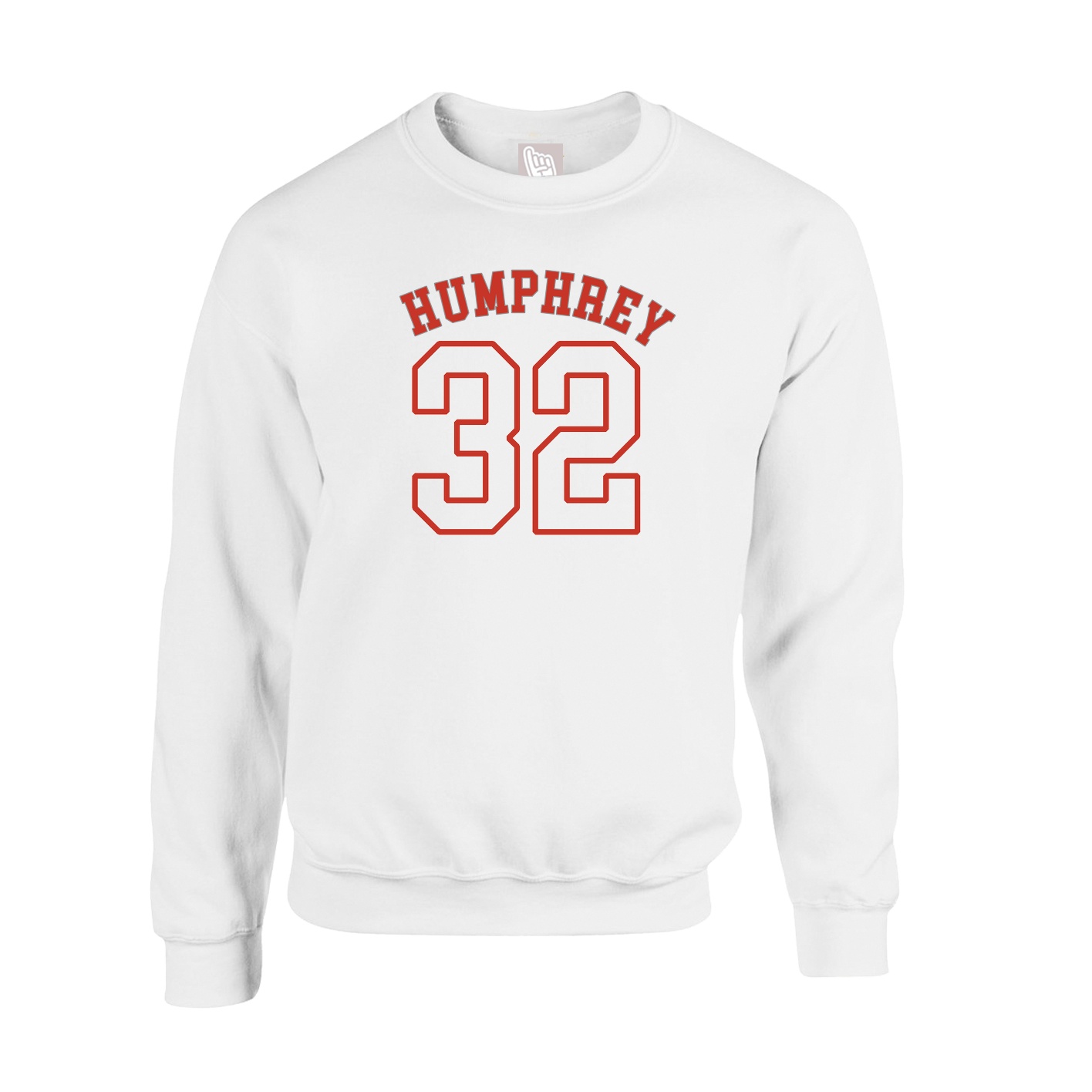 Fleece Crew — Shirsey Arch in White