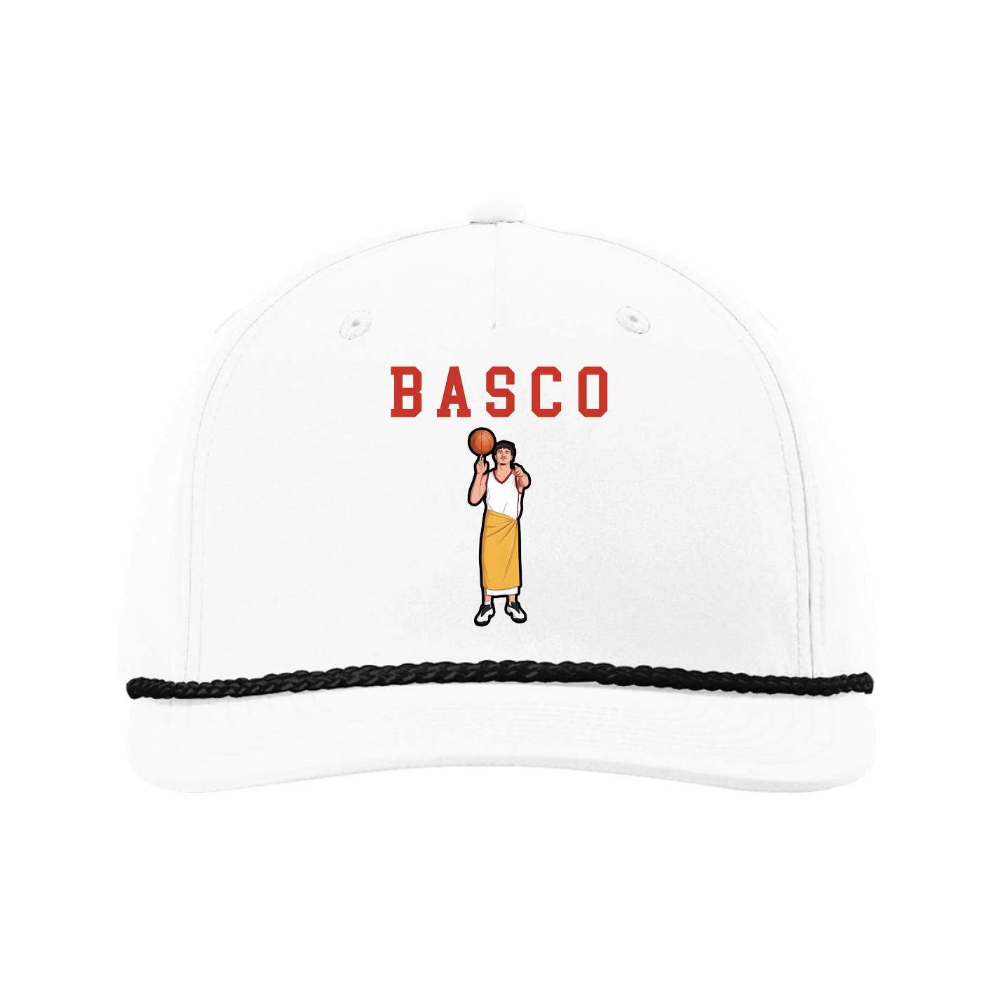 Five-Panel Classic Rope Cap — Shirsey in White