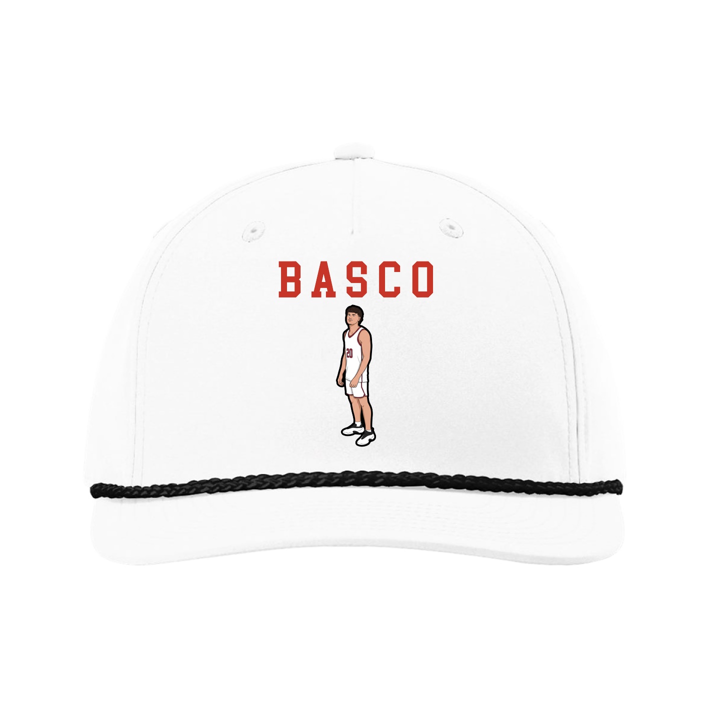 Five-Panel Classic Rope Cap — Shirsey in White