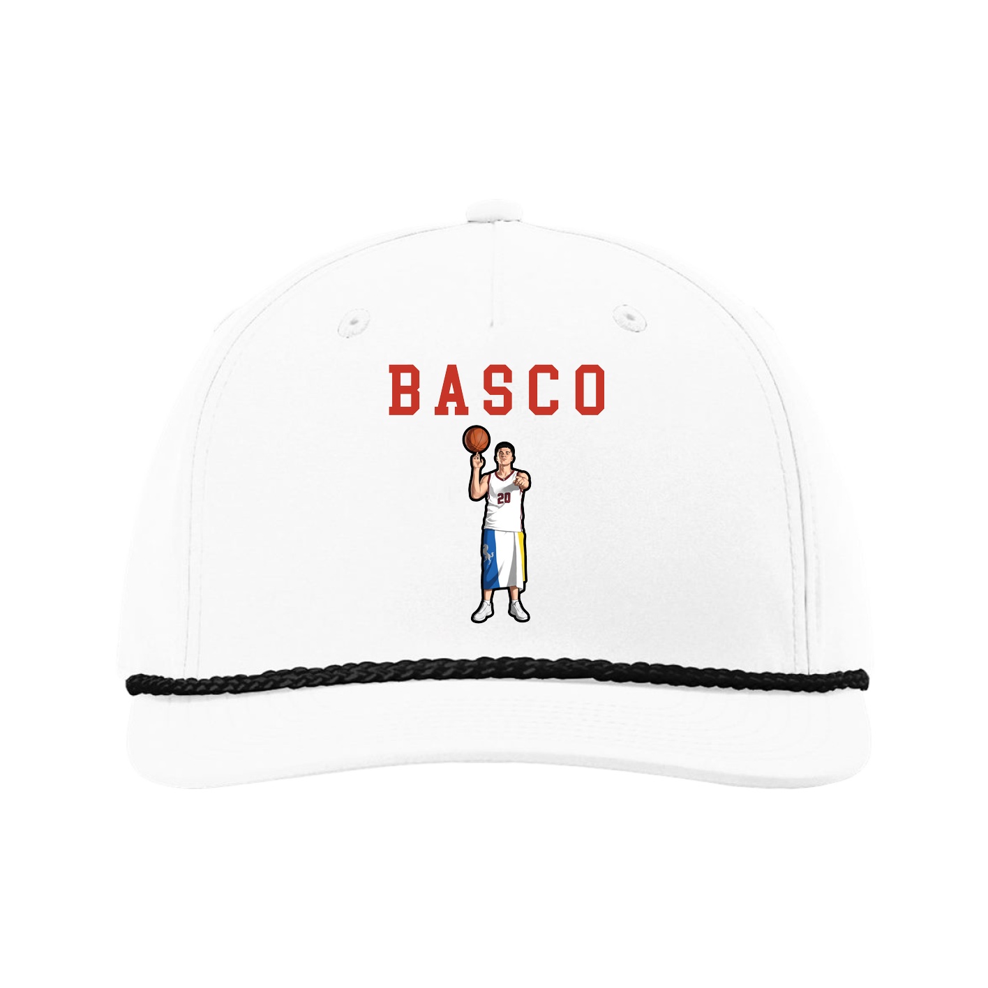 Five-Panel Classic Rope Cap — Shirsey in White