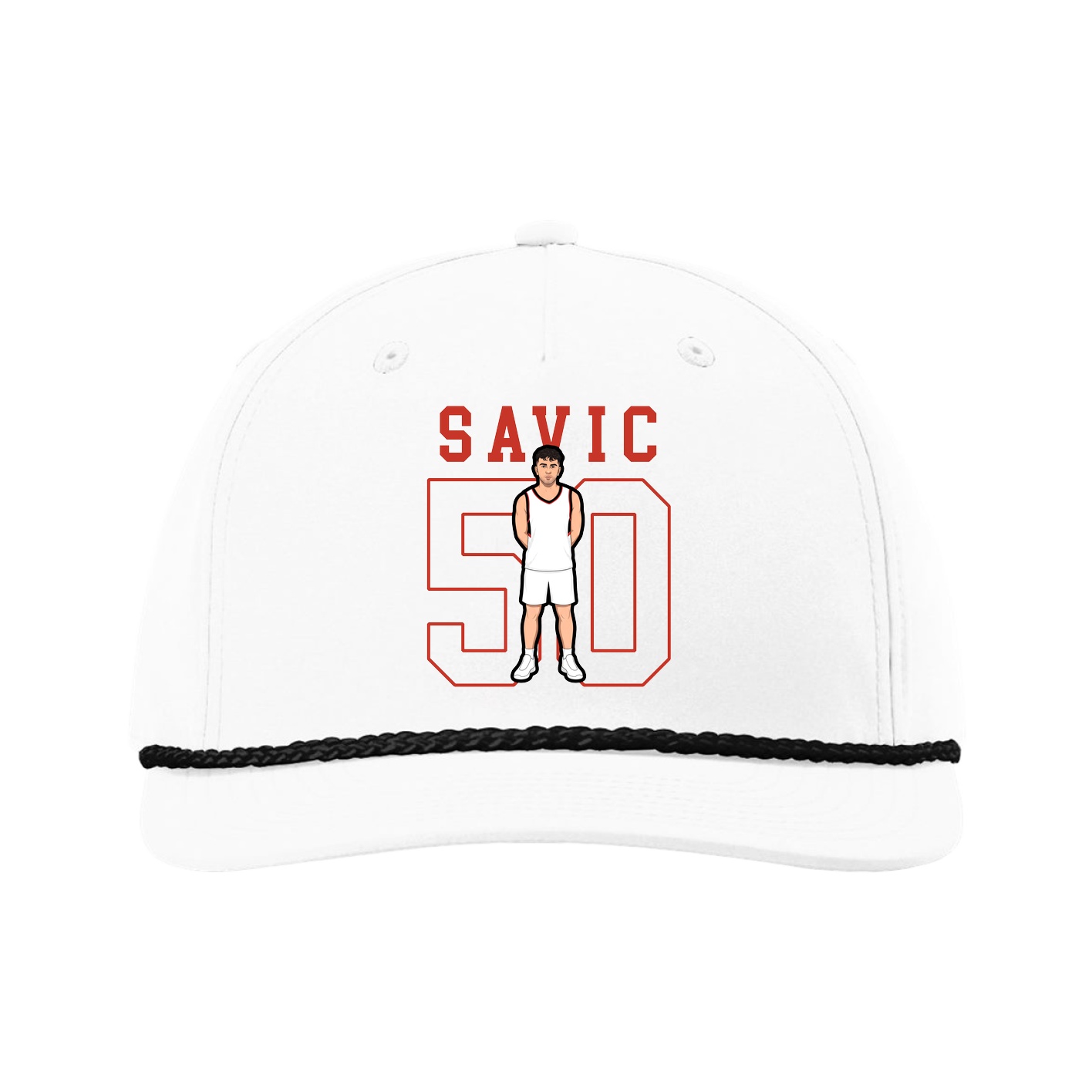 Five-Panel Classic Rope Cap — Shirsey in White