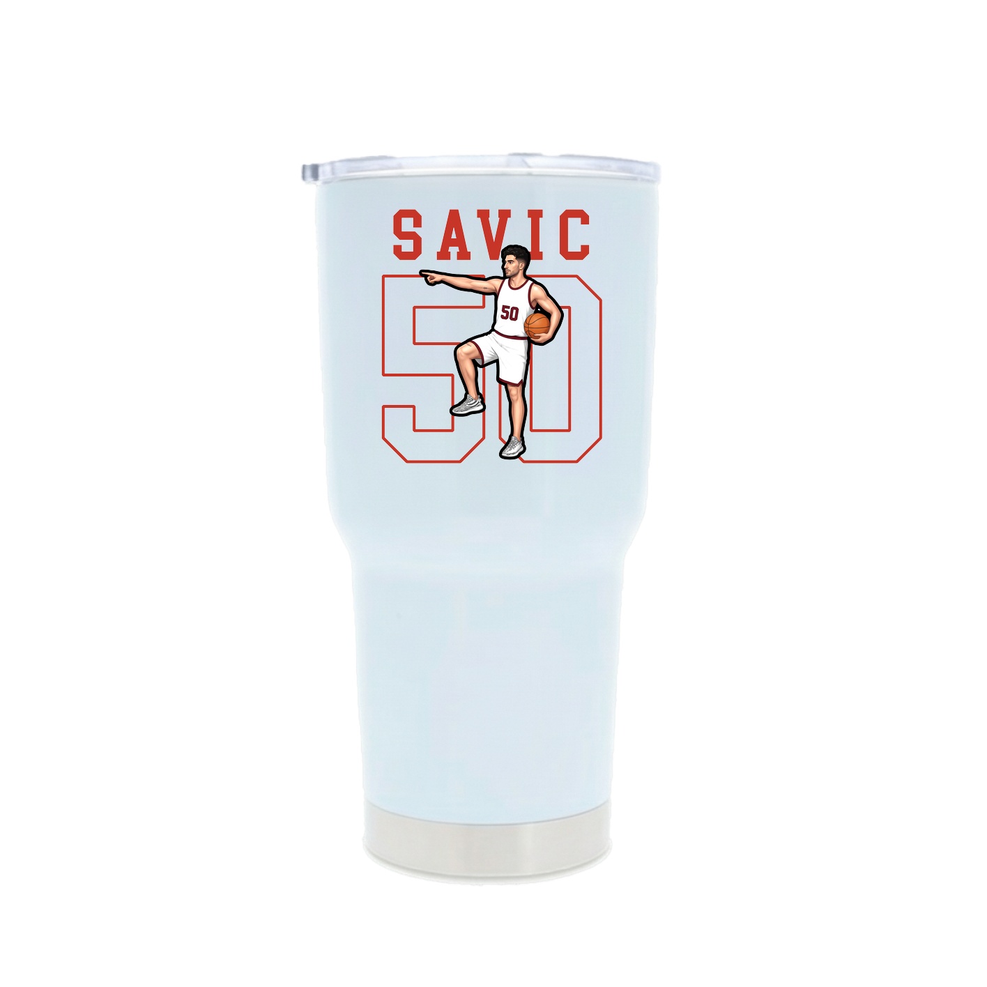 30oz Stainless Steel Tumbler — Shirsey in White