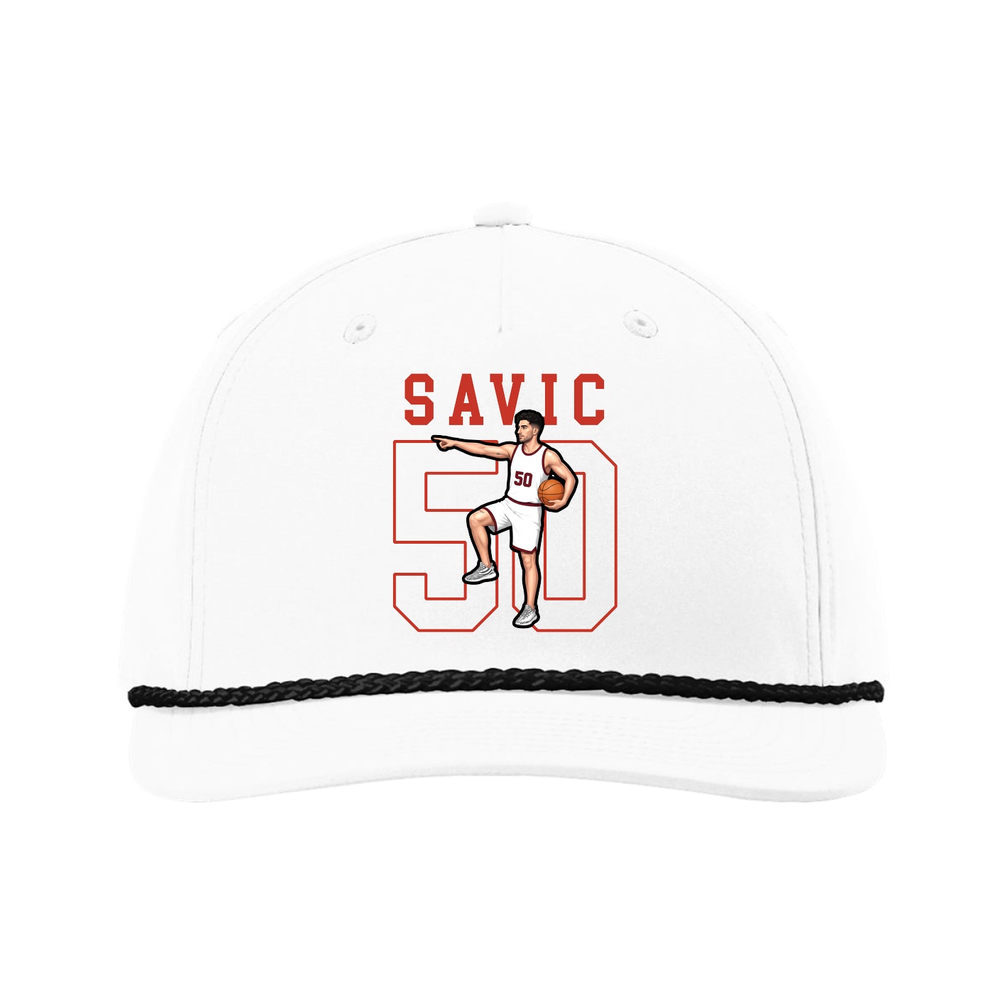 Five-Panel Classic Rope Cap — Shirsey in White