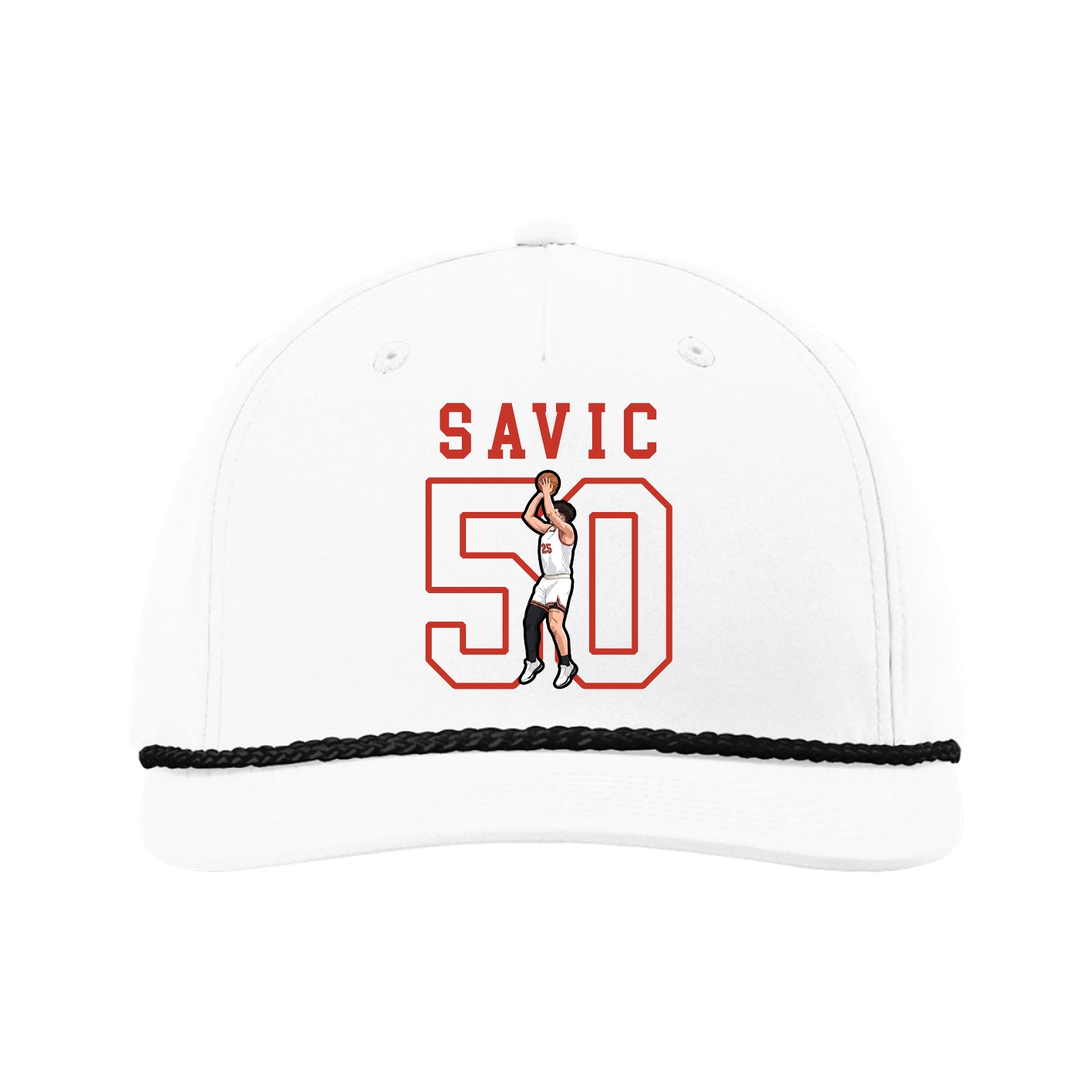Five-Panel Classic Rope Cap — Shirsey in White