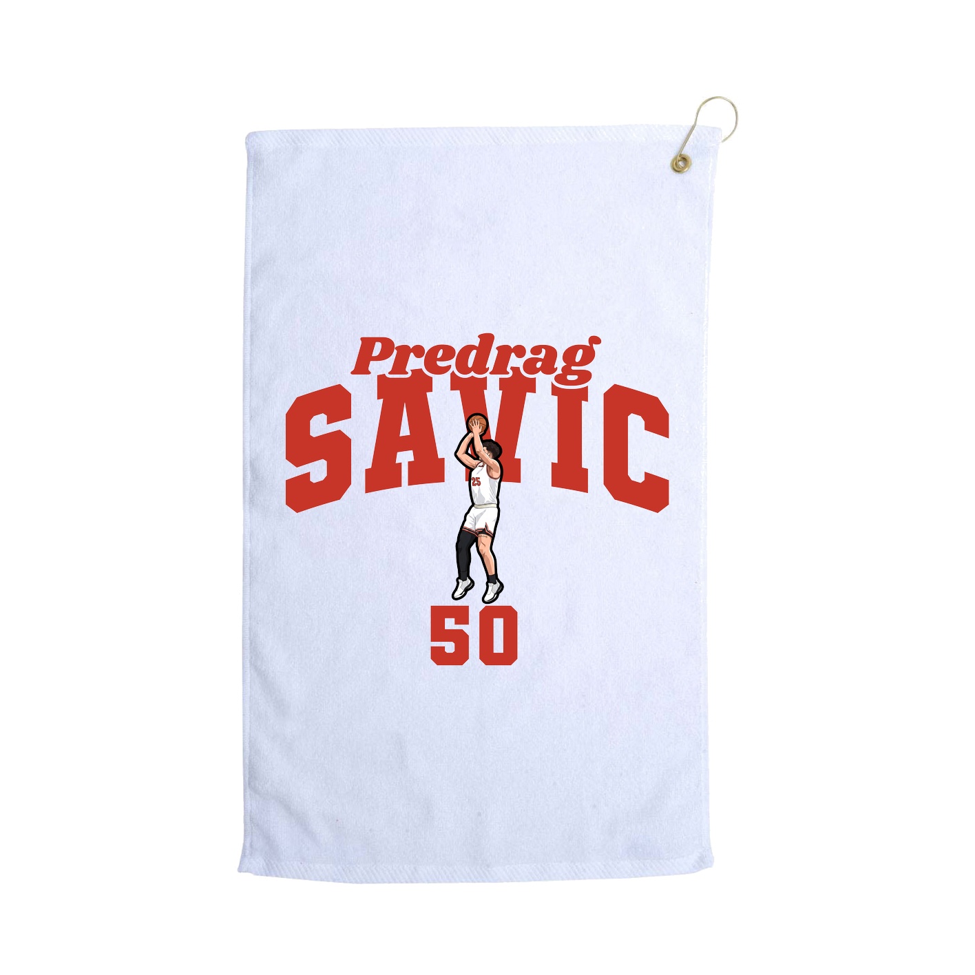 Golf Towel — Signature Arch in White