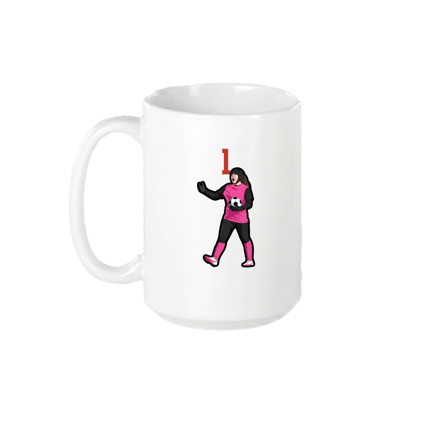 15oz Coffee Mug — Number Top in White
