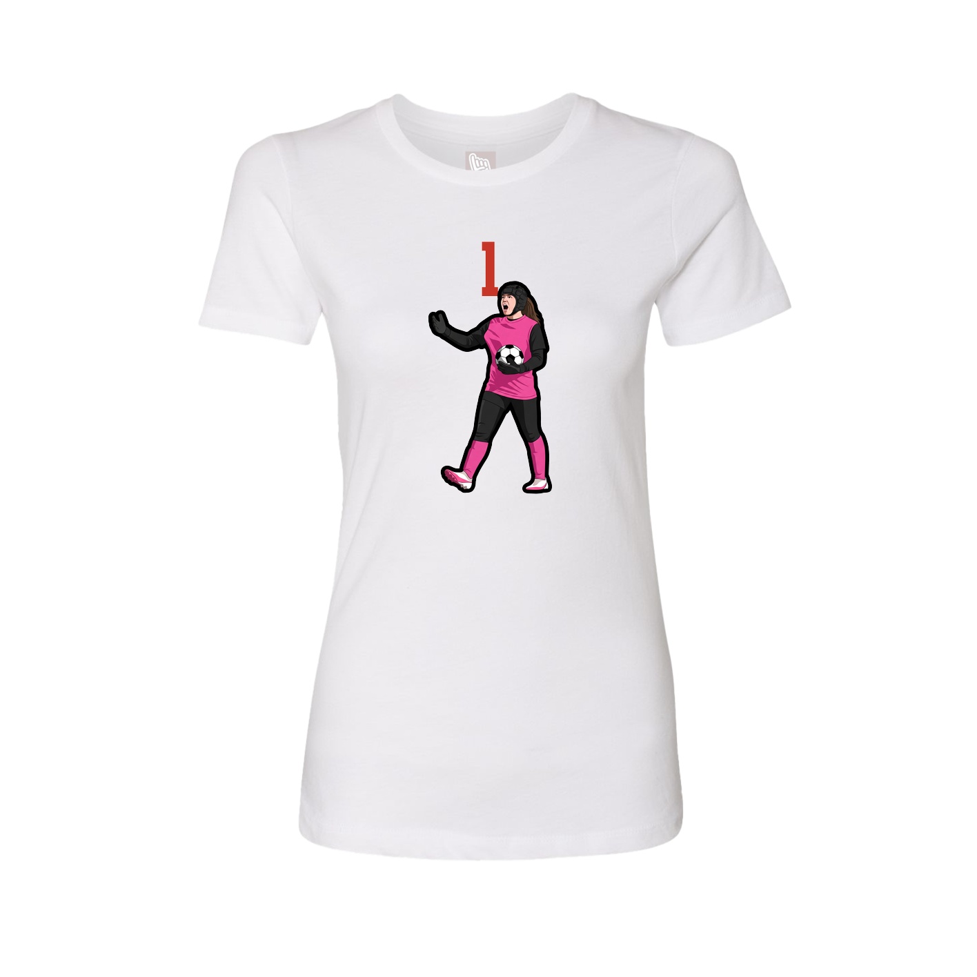 Fitted Women's Tee — Number Top in White