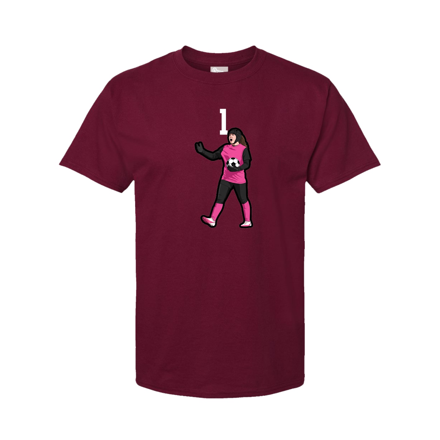 Youth Tee — Number Top in Cardinal