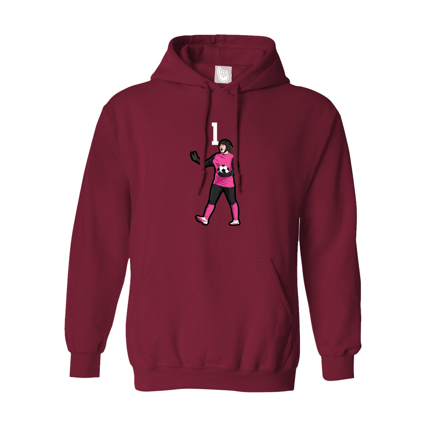 Hoodie — Number Top in Cardinal