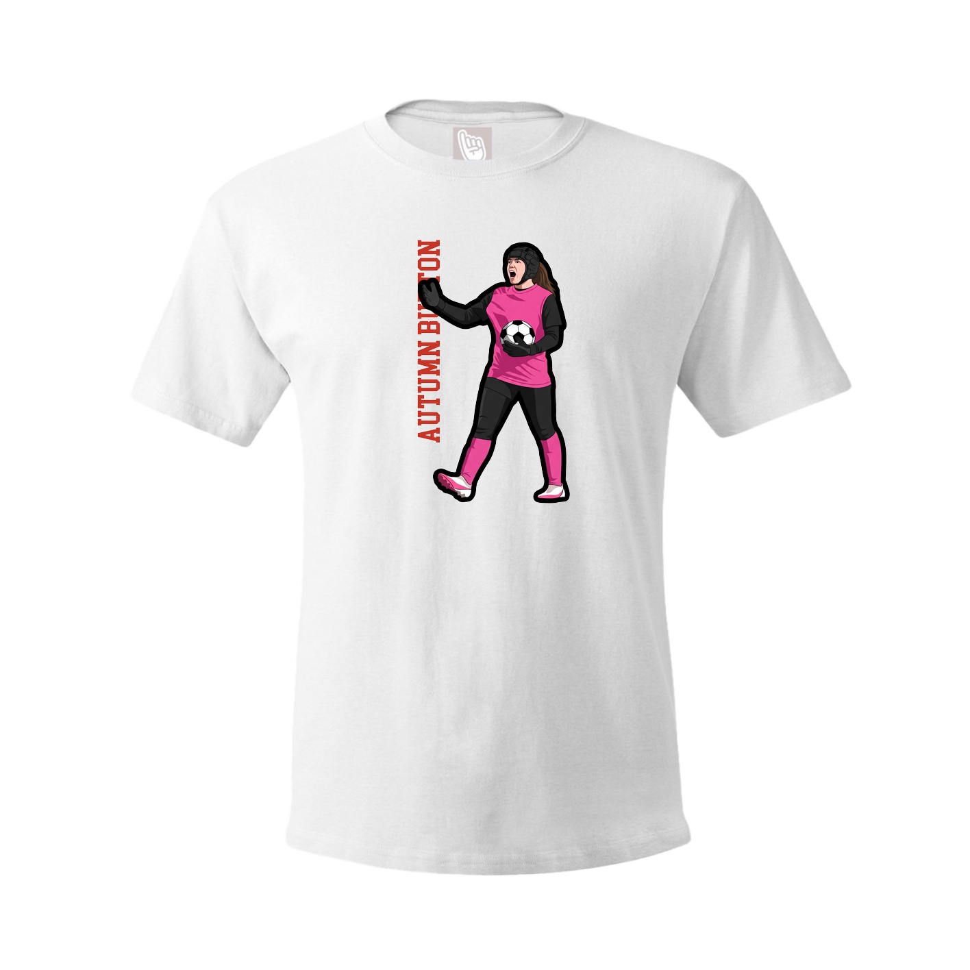 Youth Tee — Name Vertical in White