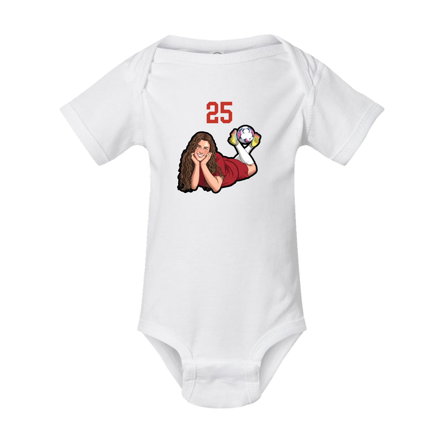 Baby Onesie — Number Top in White