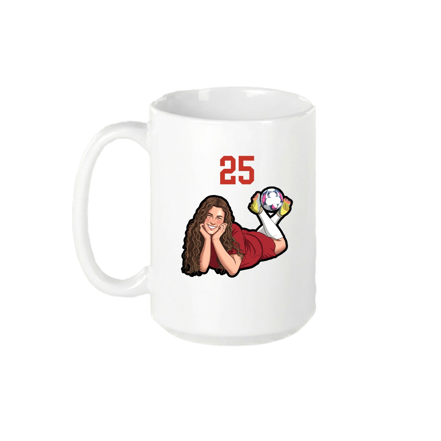 15oz Coffee Mug — Number Top in White