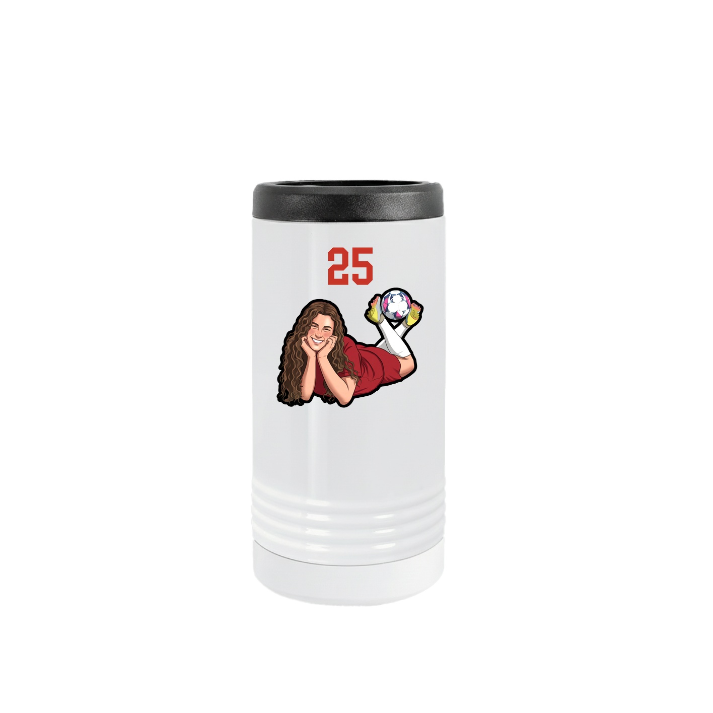 Slim Beverage Holder — Number Top in White