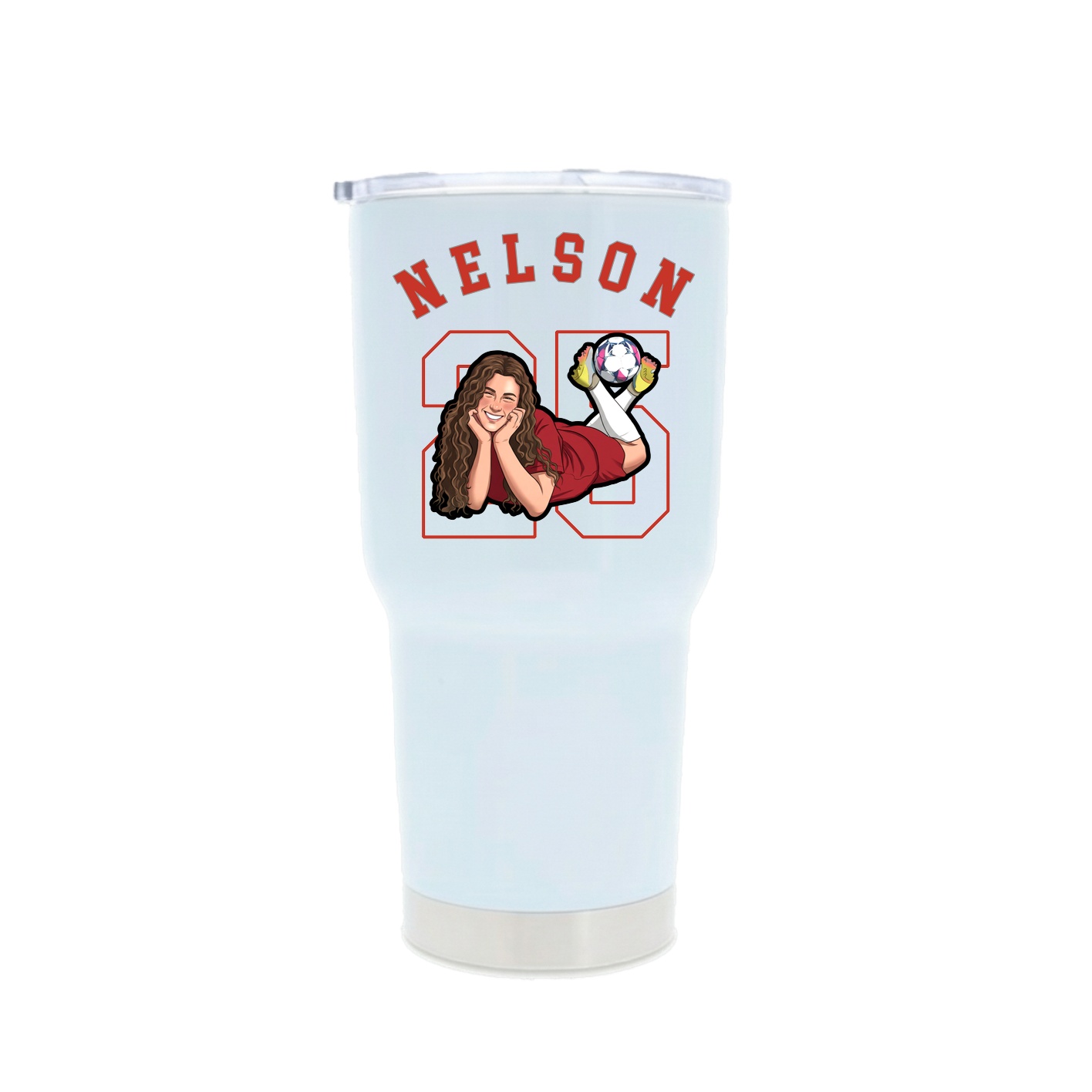 30oz Stainless Steel Tumbler — Shirsey Arch in White