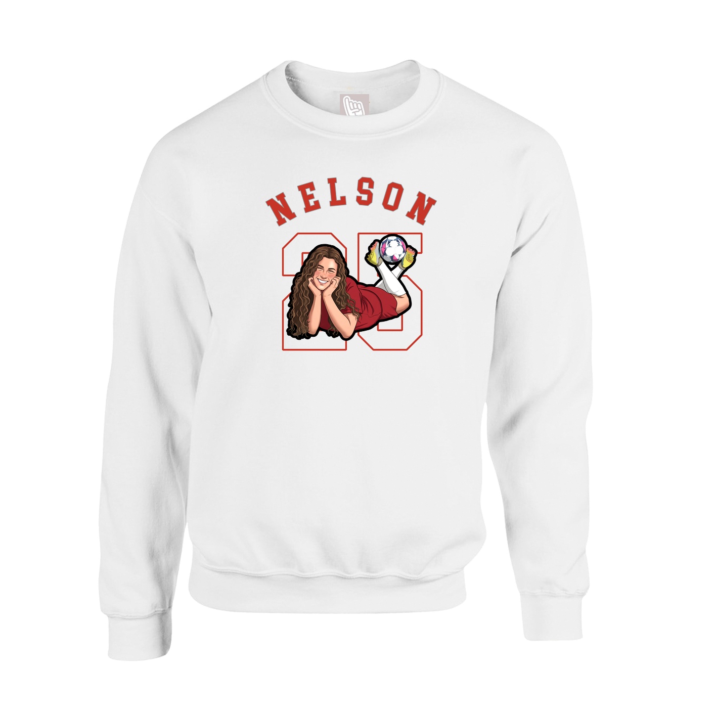 Fleece Crew — Shirsey Arch in White