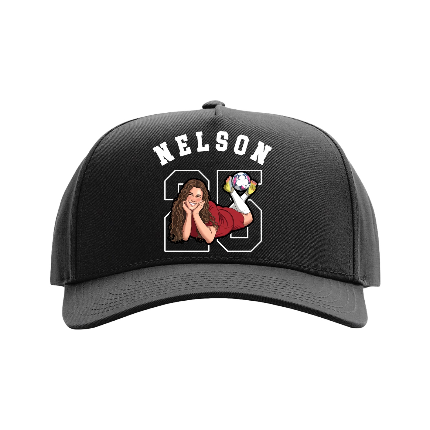 Full Fabric Five-Panel Champ Cap — Shirsey Arch in Black