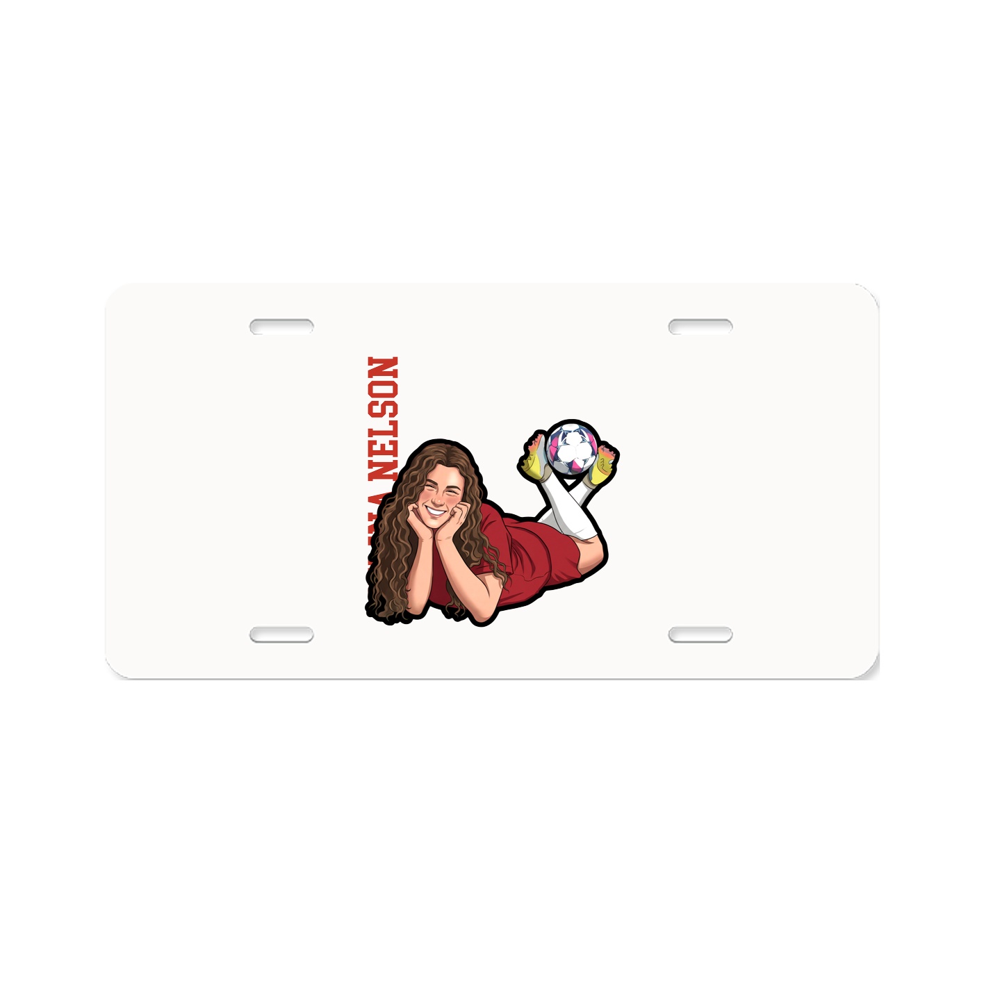 License Plate — Name Vertical in Classic