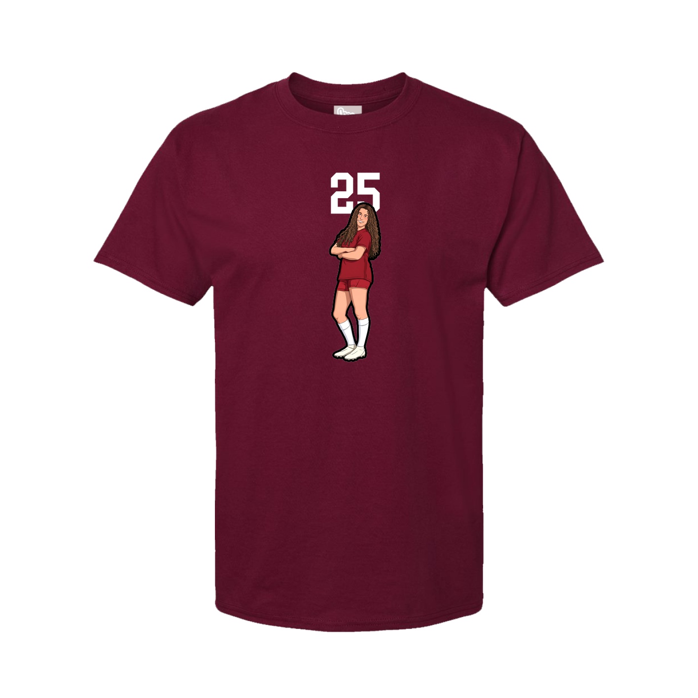 Tee — Number Top in Cardinal