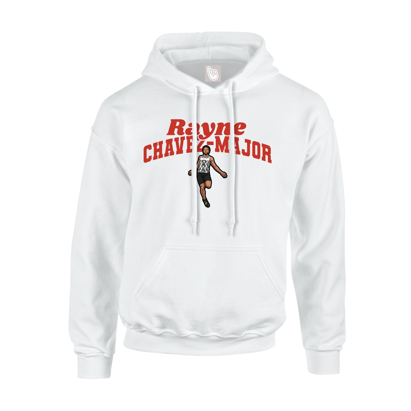 Youth Hoodie — Signature Arch in White